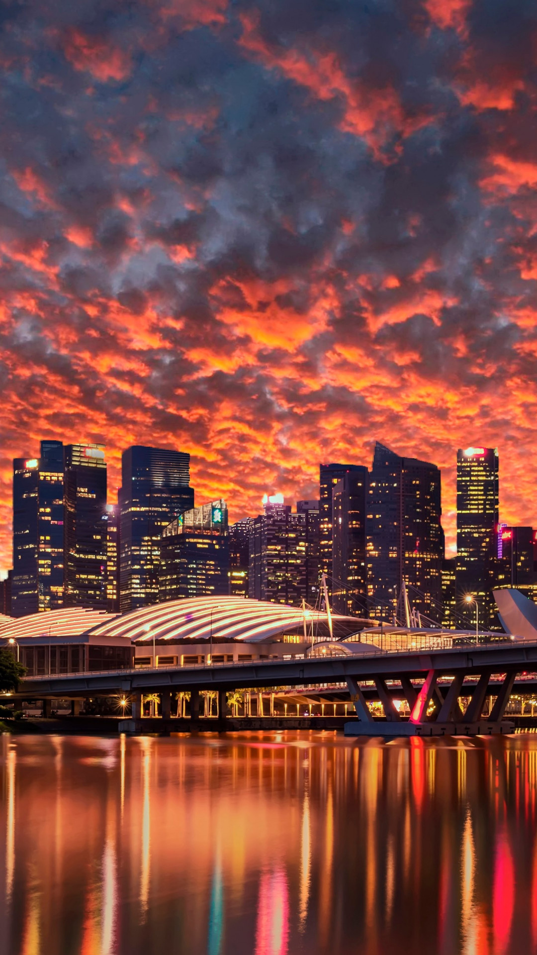 Singapore skyline, Background wallpaper, Baltana, 1080x1920 Full HD Phone