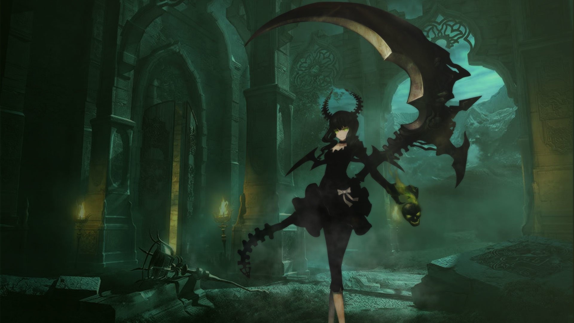 Black Rock Shooter, HD wallpaper, Background image, 1920x1080 Full HD Desktop