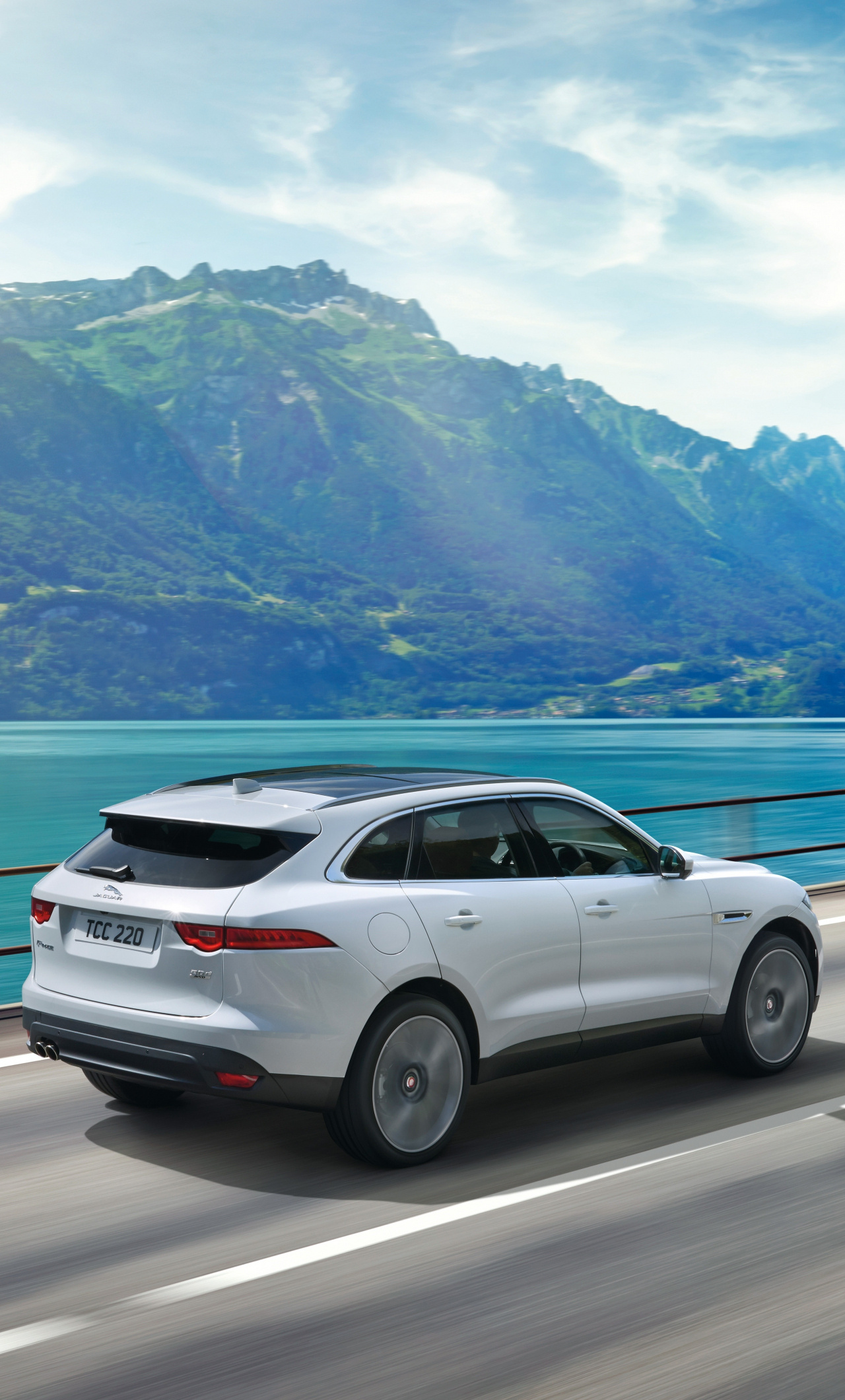 Jaguar F-PACE, Motion blur wallpaper, Background 16377, 1280x2120 HD Phone