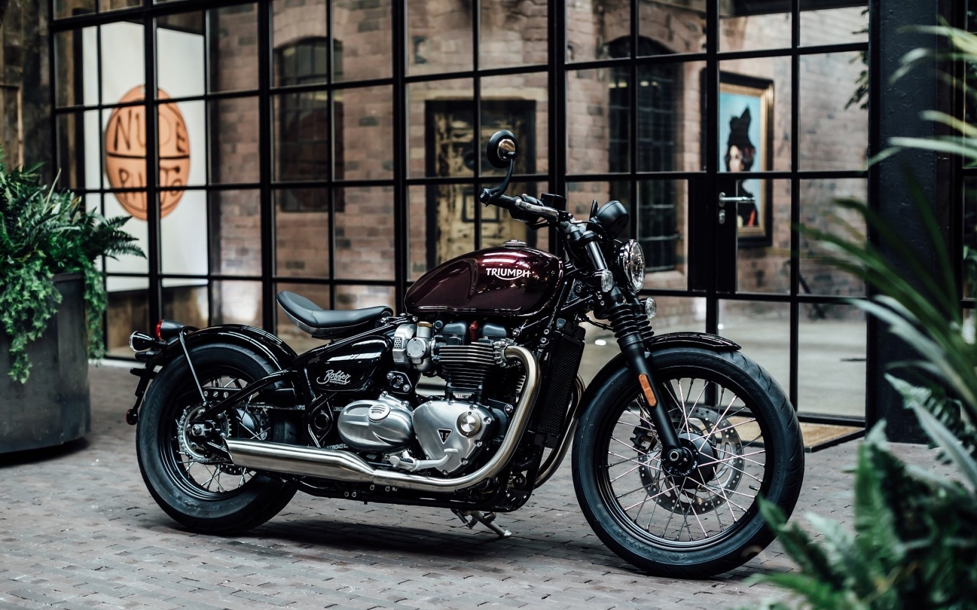 Triumph Bobber, Black color, Stylish motorcycle, Road presence, 1920x1200 HD Desktop