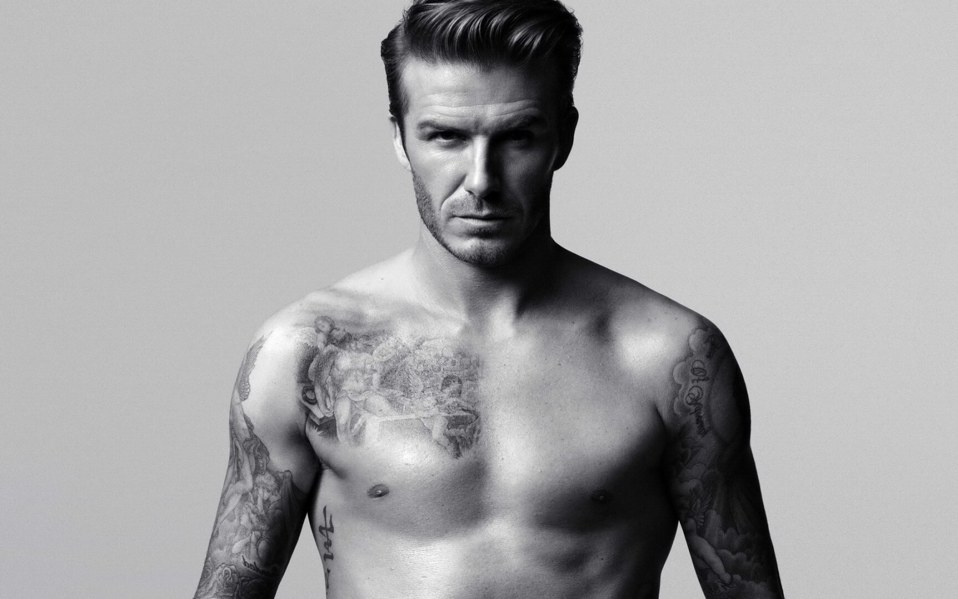 David Beckham, Showing tattoos, Male celebrity wallpapers, Edgy style, 1920x1200 HD Desktop