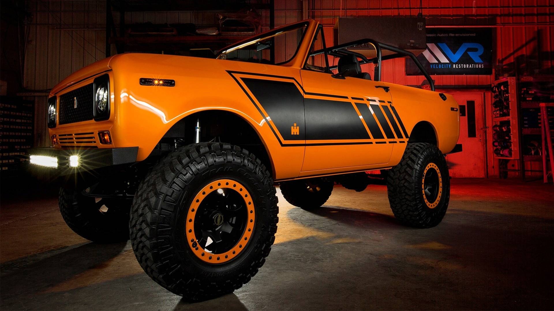 Upgraded International Harvester, Enhanced Scout, High-performance features, Off-road capabilities, 1920x1080 Full HD Desktop