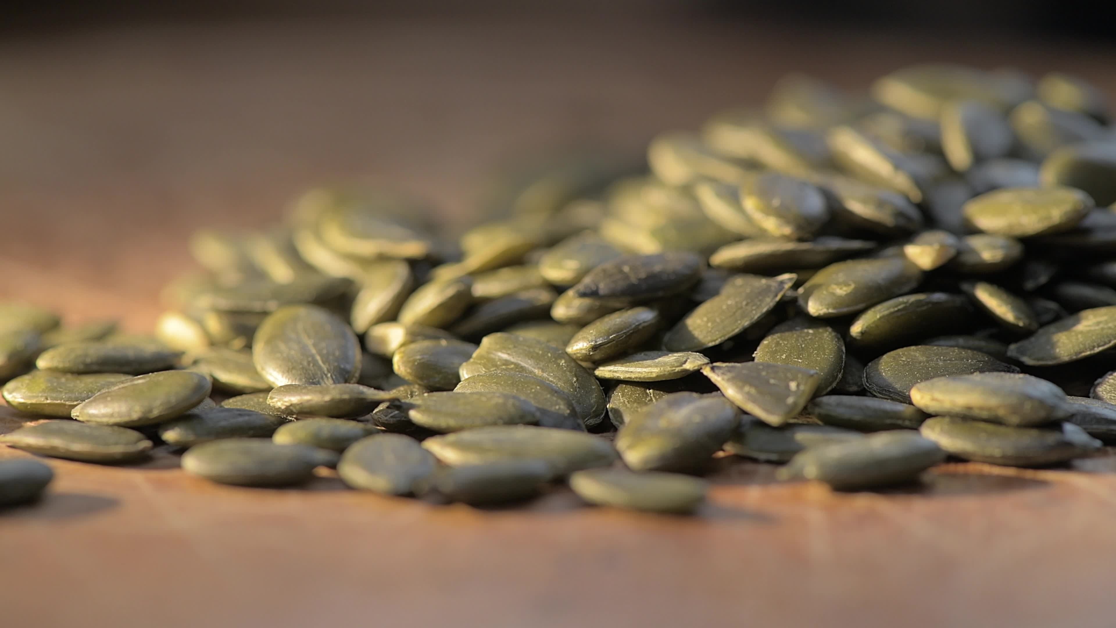 Close up of pumpkin seeds, Detailed view, 3840x2160 4K Desktop