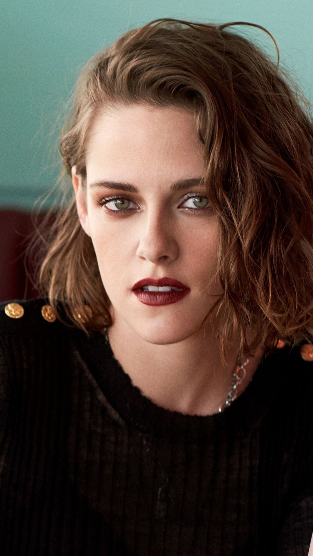 Kristen Stewart, Celebs, Black t-shirt, Actress, 1080x1920 Full HD Phone