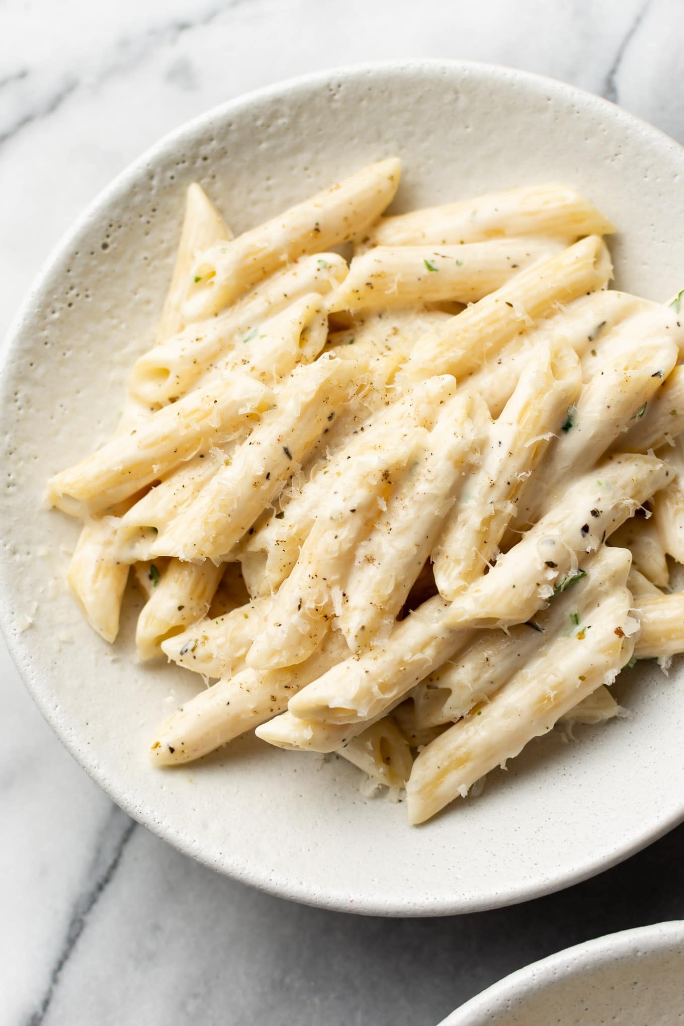 Creamy penne pasta, Salt lavender, 1360x2040 HD Phone