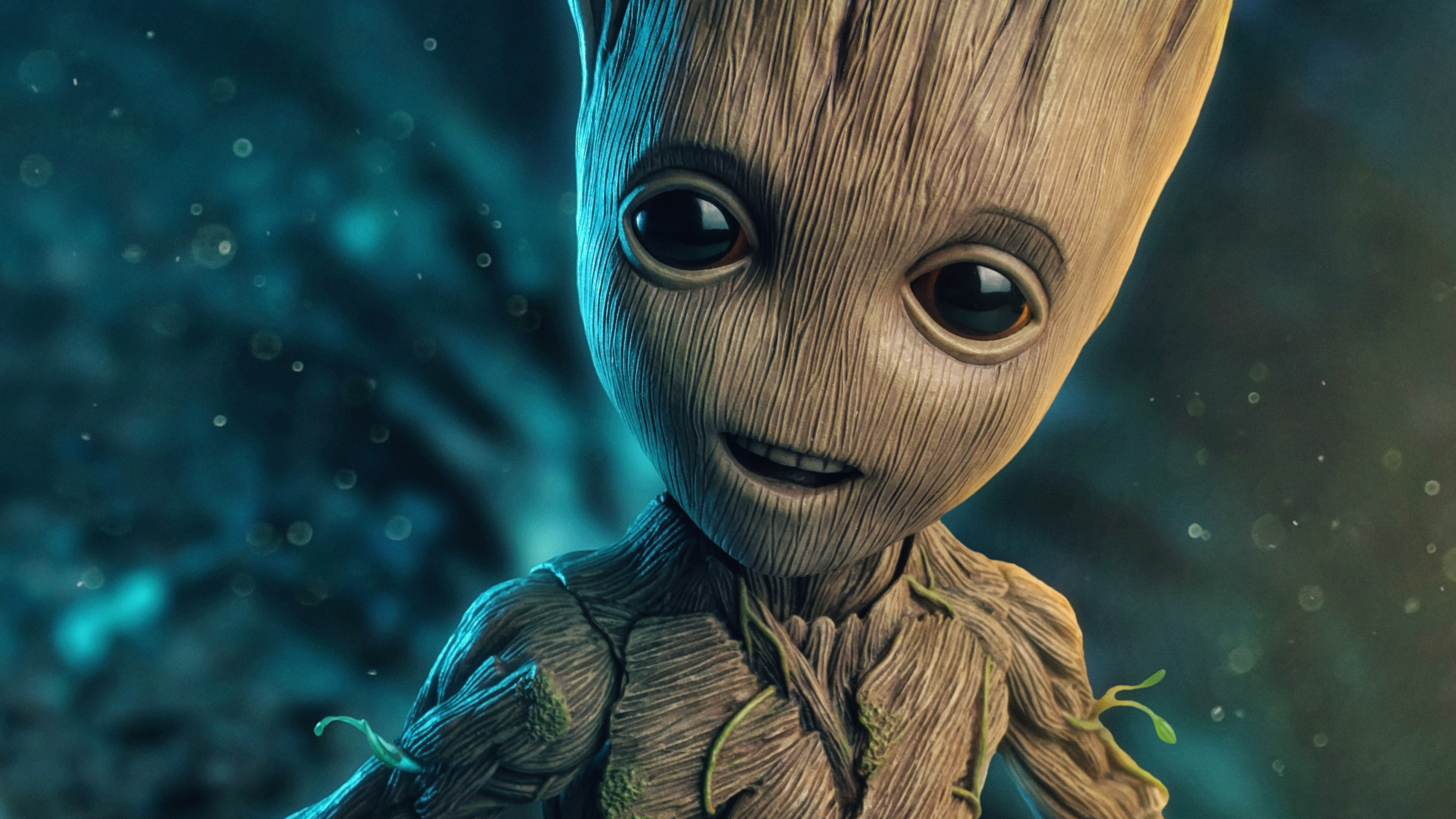 Baby Groot, 4K resolution, HD wallpapers, Astonishing visuals, 3410x1920 HD Desktop