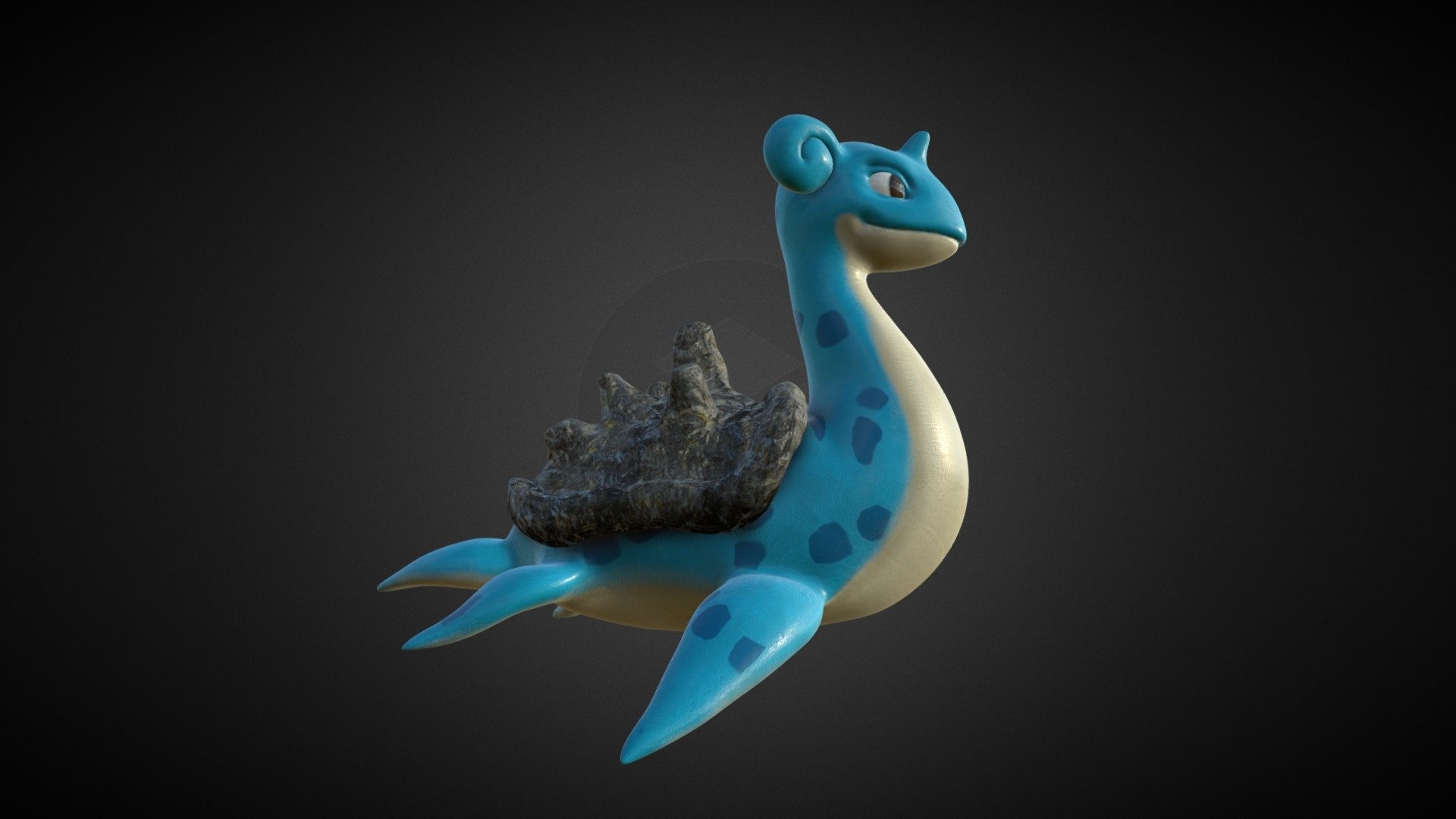 Lapras 3D model, Bernardo at Betadeu, Pokmon replica, High-quality render, 1920x1080 Full HD Desktop