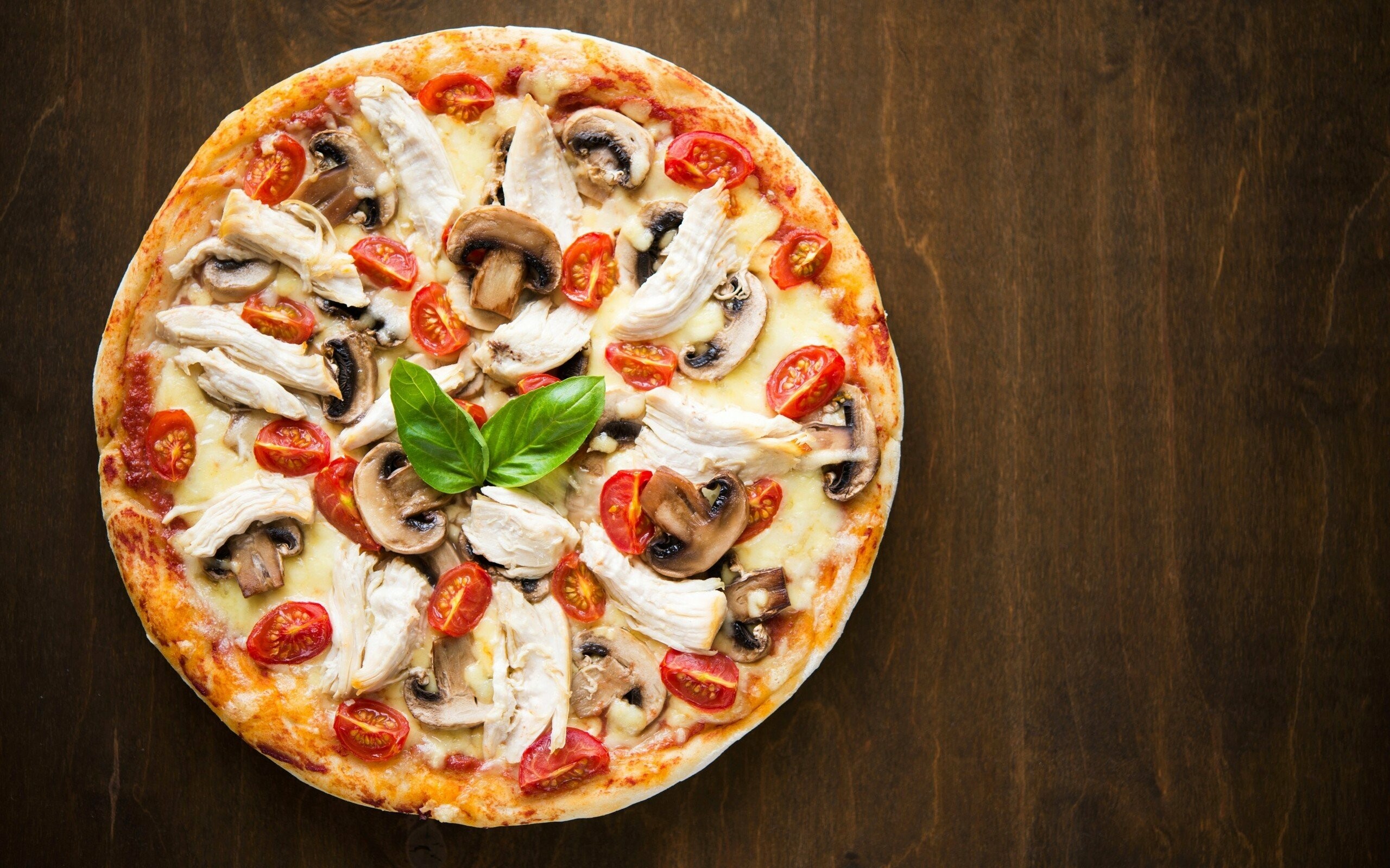 Delectable pizza, Mouth-watering toppings, Crispy crust, Food lover's delight, 2560x1600 HD Desktop