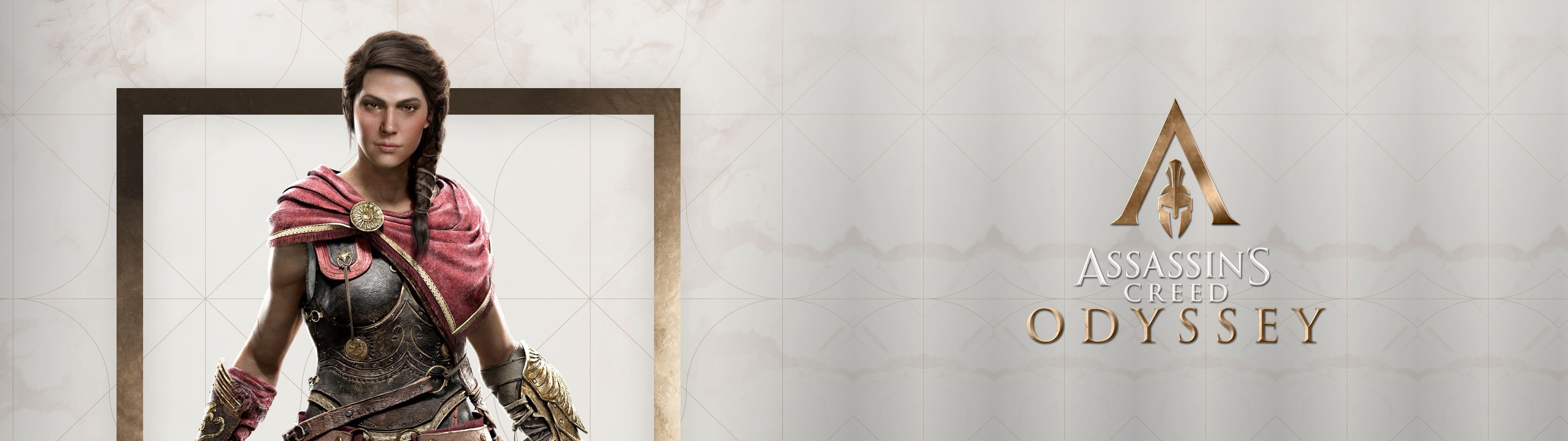 Assassin's Creed Odyssey, Kassandra, Ancient Greece, Adventure, 3840x1080 Dual Screen Desktop