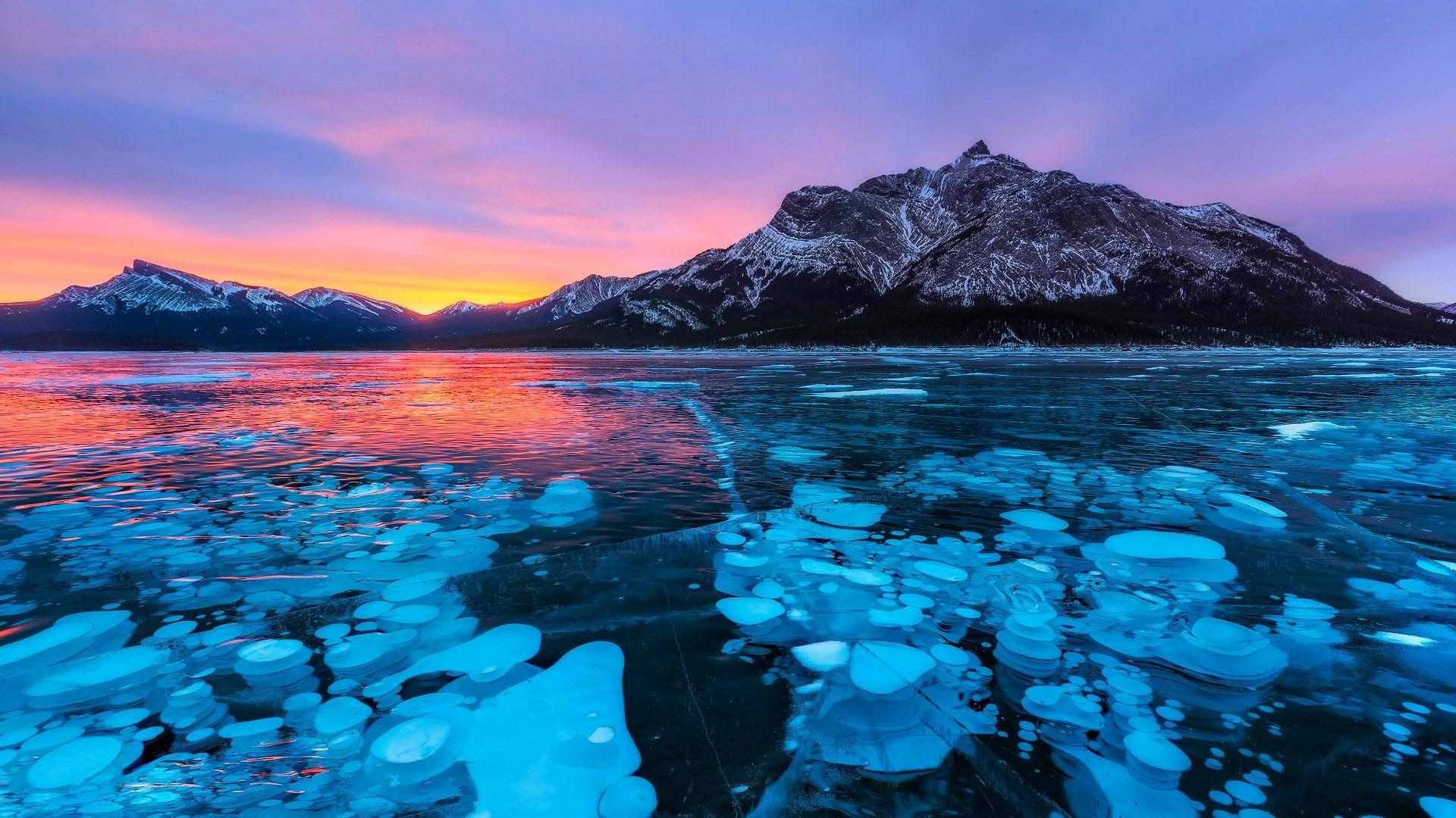 Windows 16 images, Surreal places, Abraham Lake Banff National Park, 1920x1080 Full HD Desktop