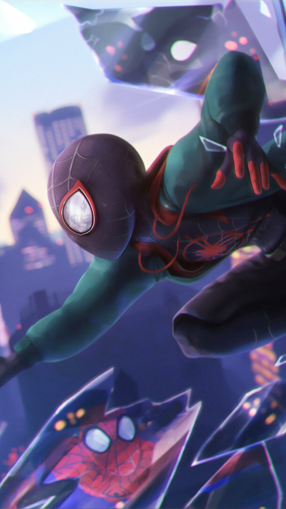 Spider-Man, Spider-Verse 4K Ultra HD wallpaper, 1220x2170 HD Phone