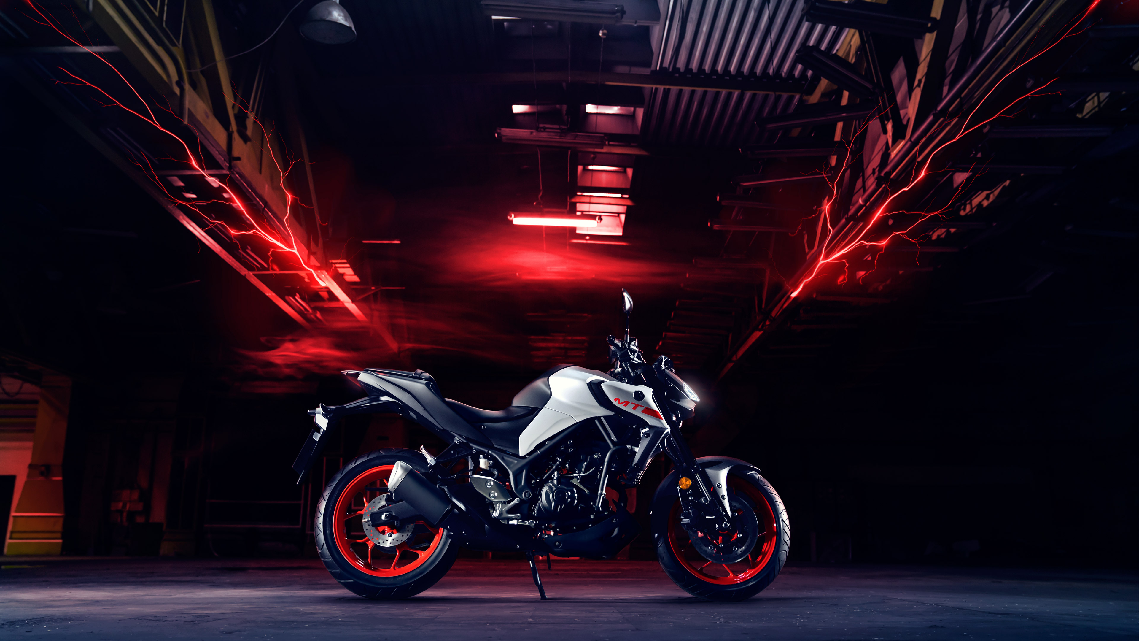 Yamaha MT-03, Aggressive style, Modern aesthetics, Unleashed power, 3840x2160 4K Desktop