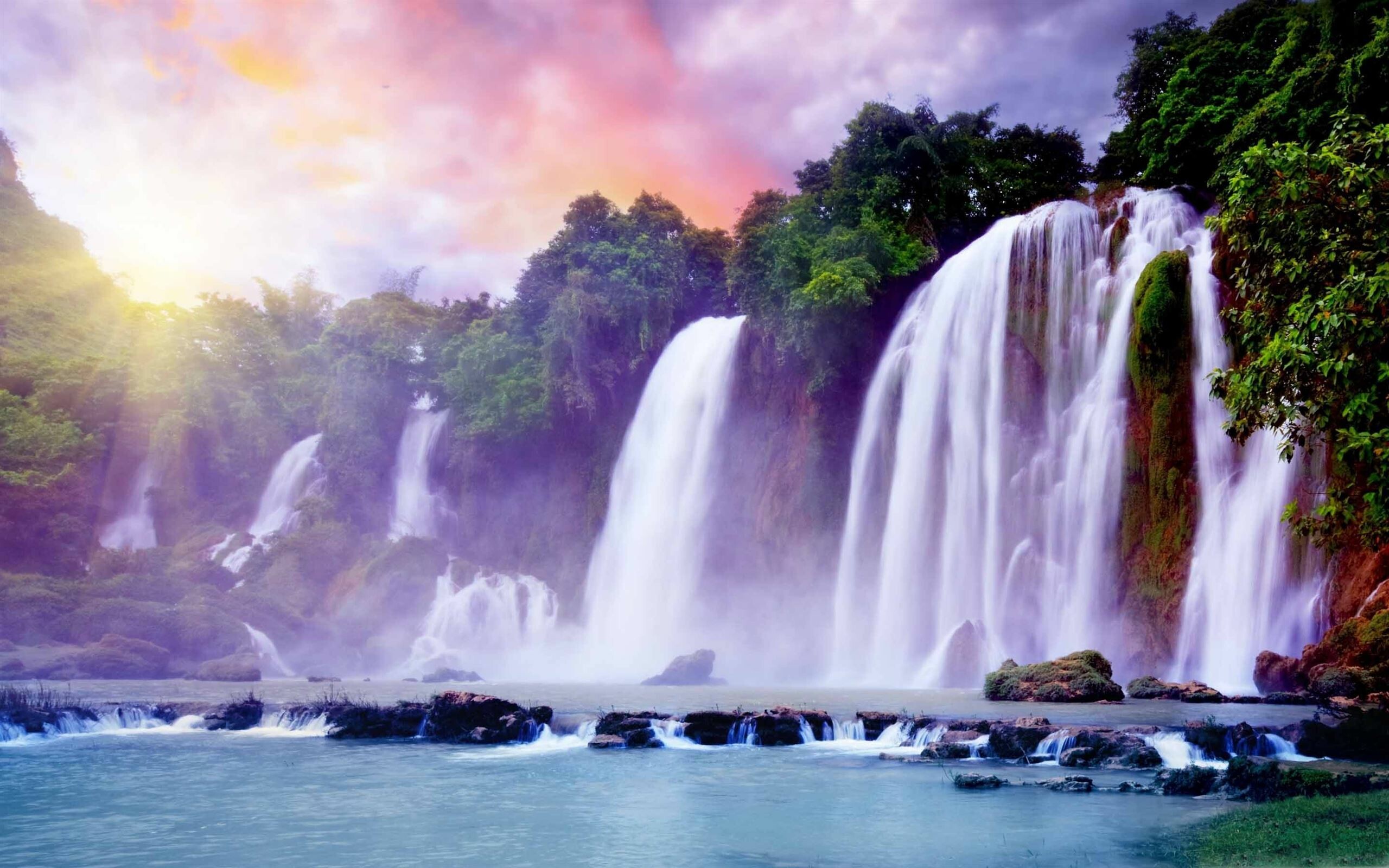 Ban Gioc–Detian, Waterfalls Wallpaper, 2560x1600 HD Desktop