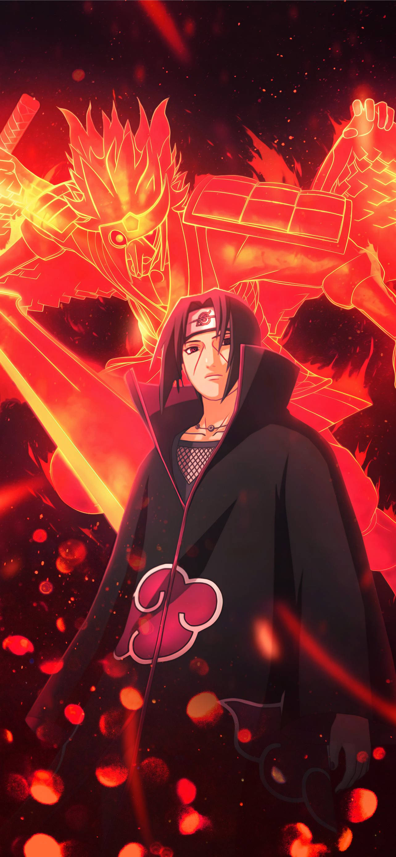 Itachi Uchiha, Itachi's Susanoo, Akatsuki cloak, HD Phone wallpaper