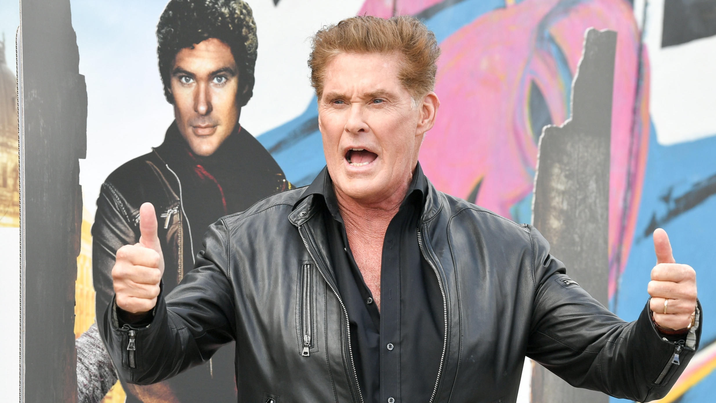 David Hasselhoff movies, Prost David Hasselhoff, Landau weinfest, Ex alcoholic, 2470x1390 HD Desktop