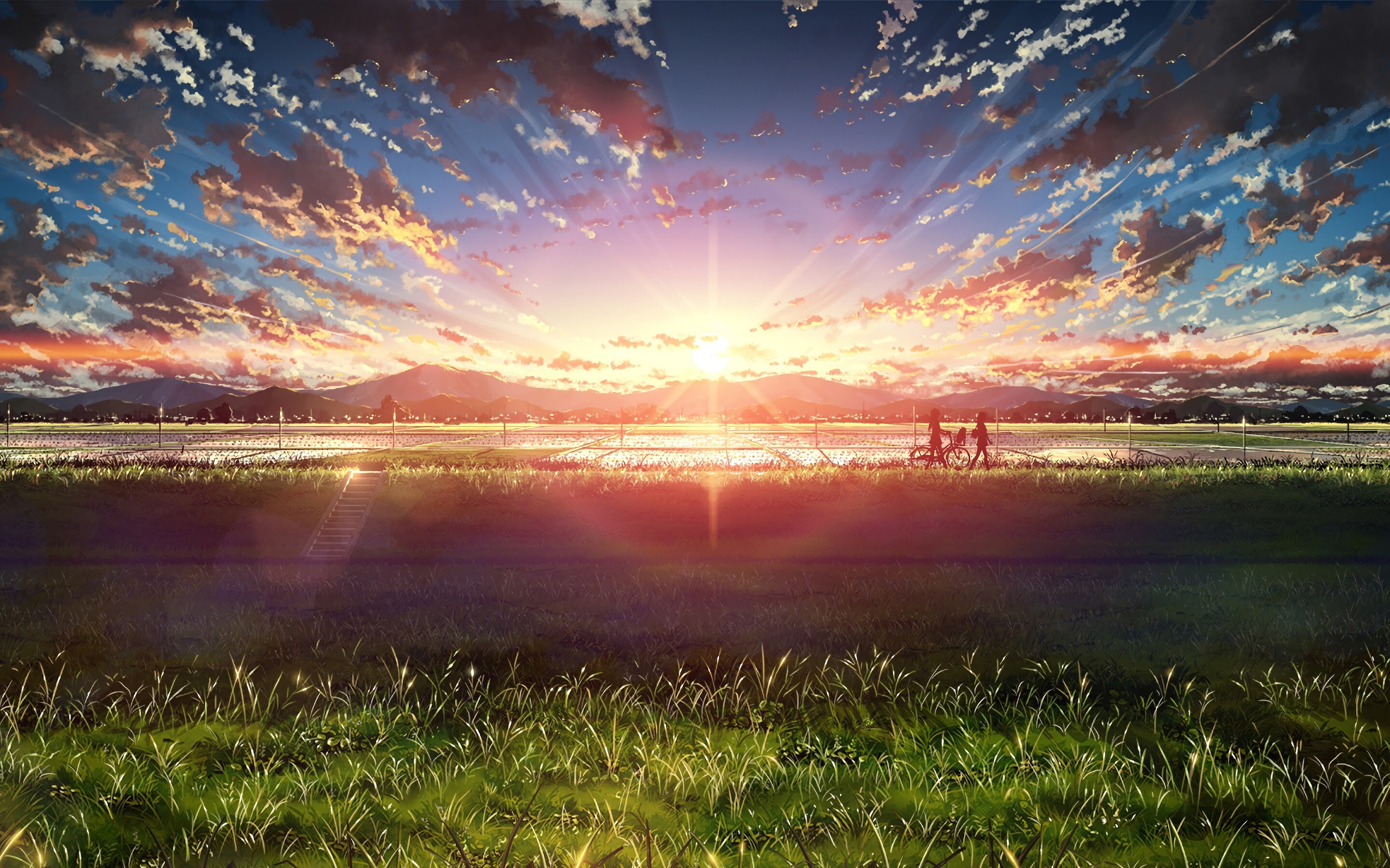 Nature, Sunrise, Anime, Landscape, 2880x1800 HD Desktop