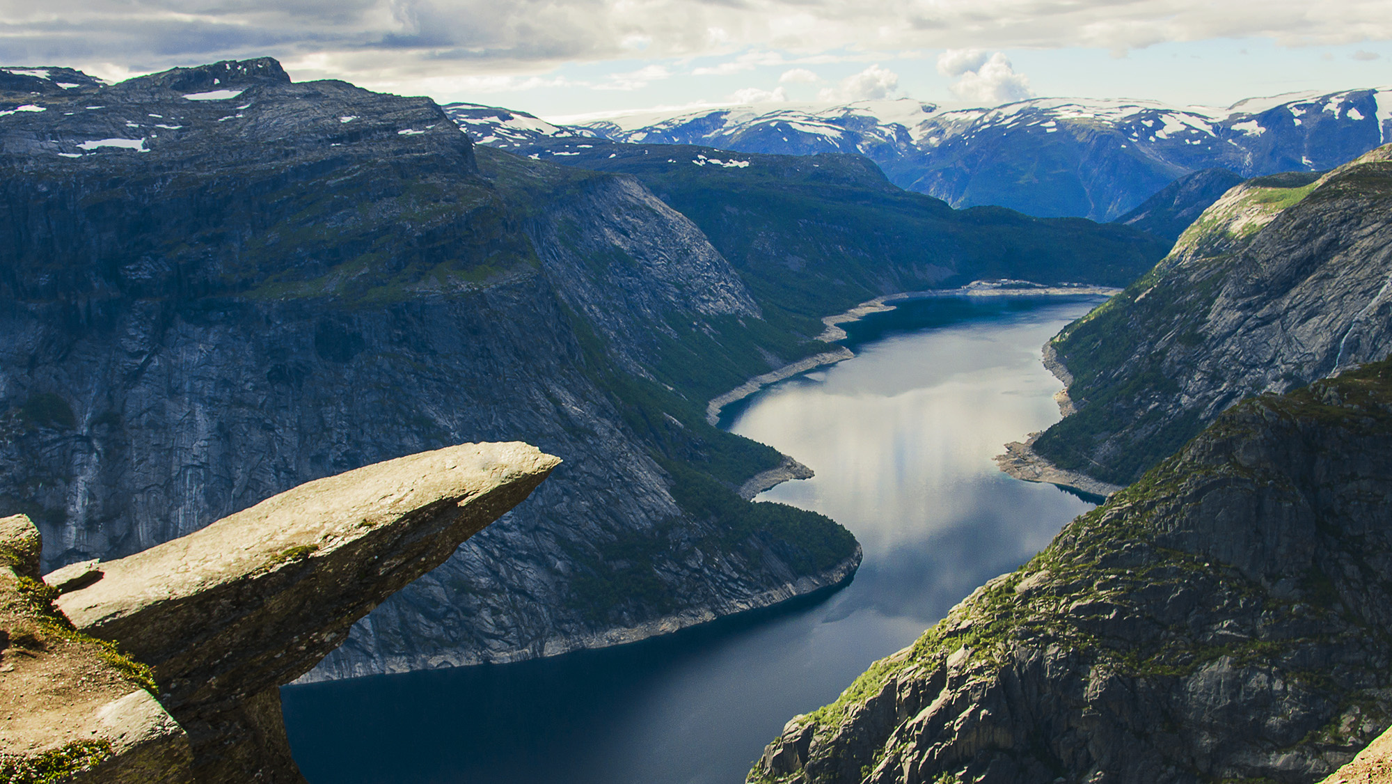 Trolltunga hike, Enchanting scenery, Adventure to Trolls Tongue, Unforgettable trek, 2000x1130 HD Desktop