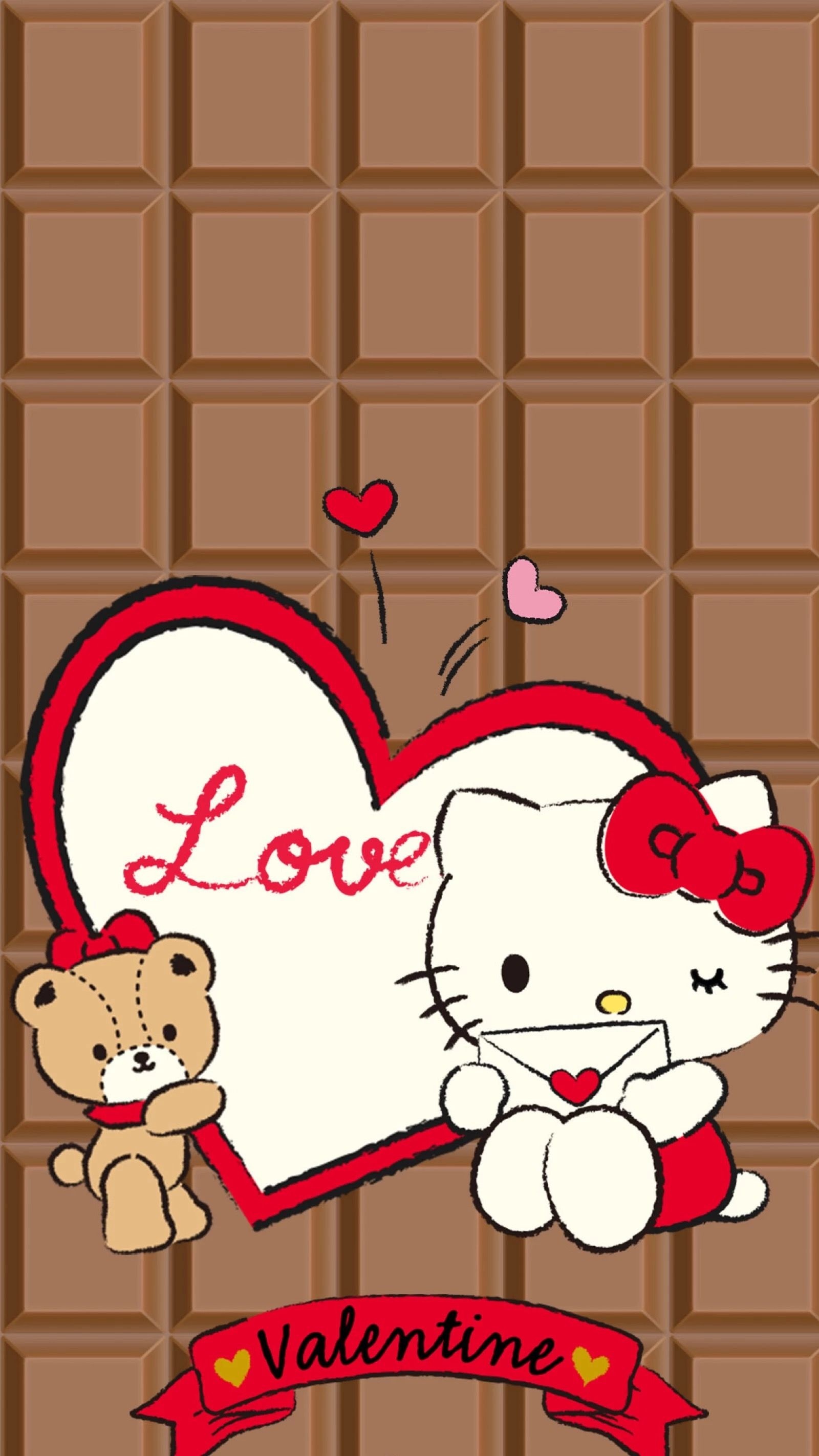 Chocolate bar, Hello Kitty Valentine's Day Wallpaper, 1600x2850 HD Phone