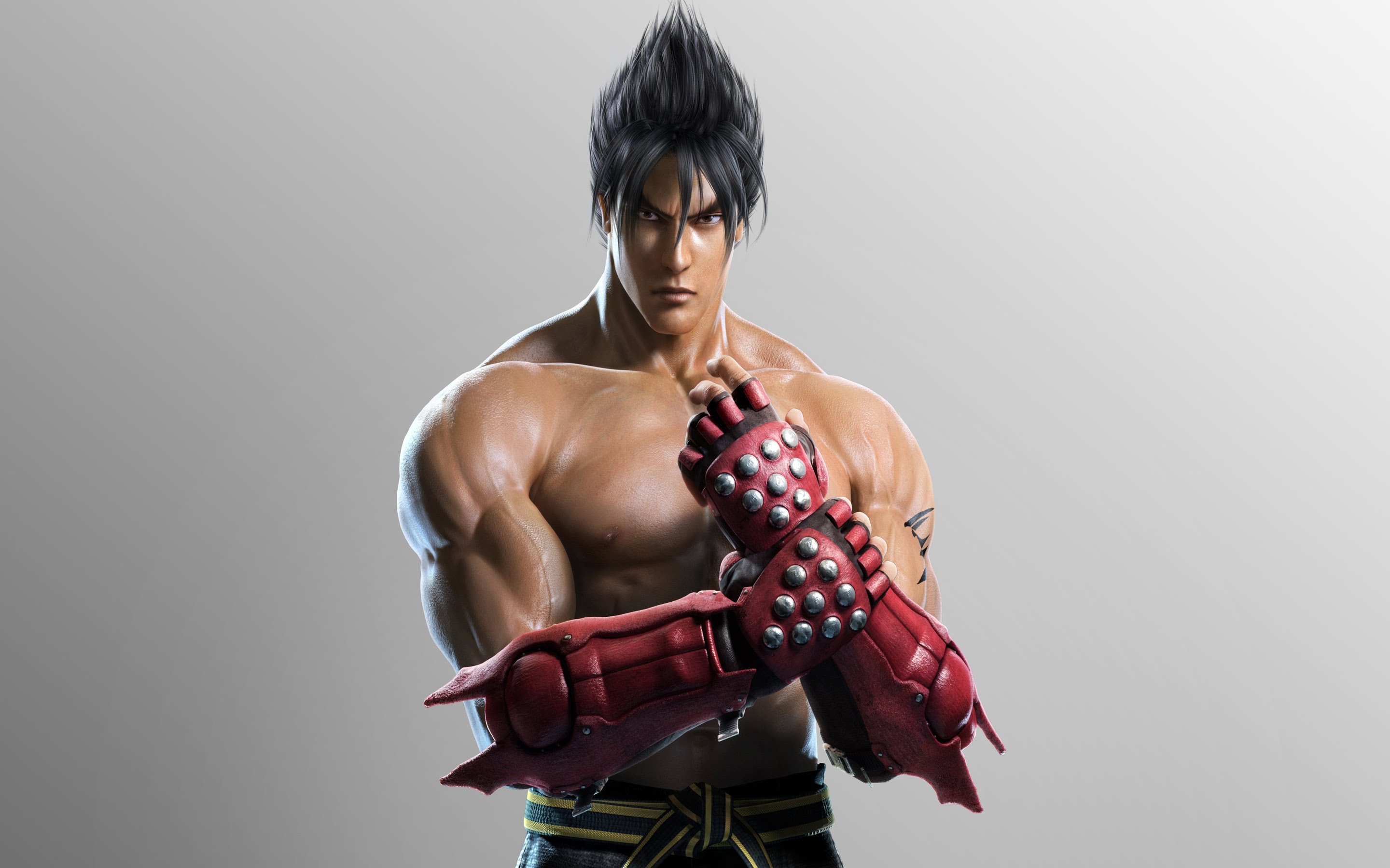 Jin Kazama, Tekken 7, studded red gauntlets, HD Desktop wallpaper