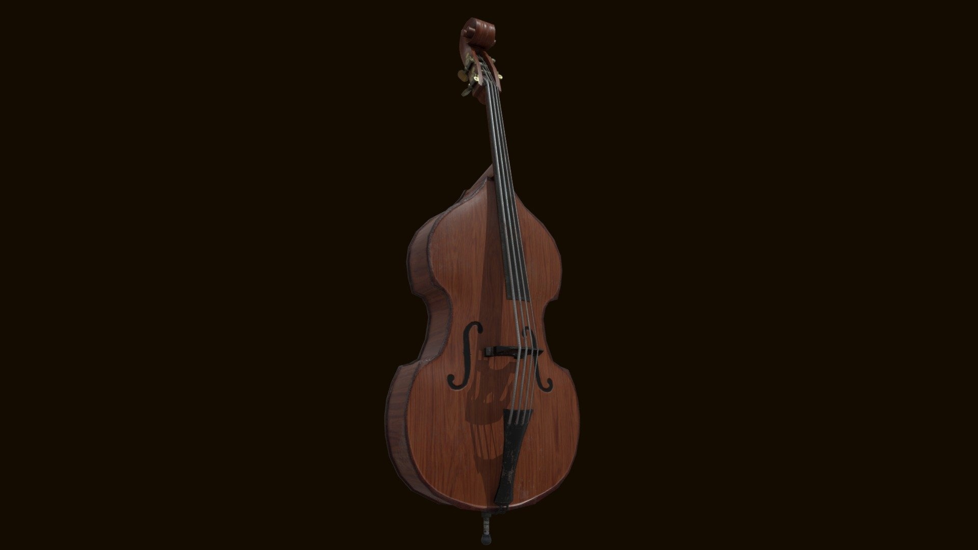 Double bass, Controbass, 3D model, Nikita Kravchenko, 1920x1080 Full HD Desktop