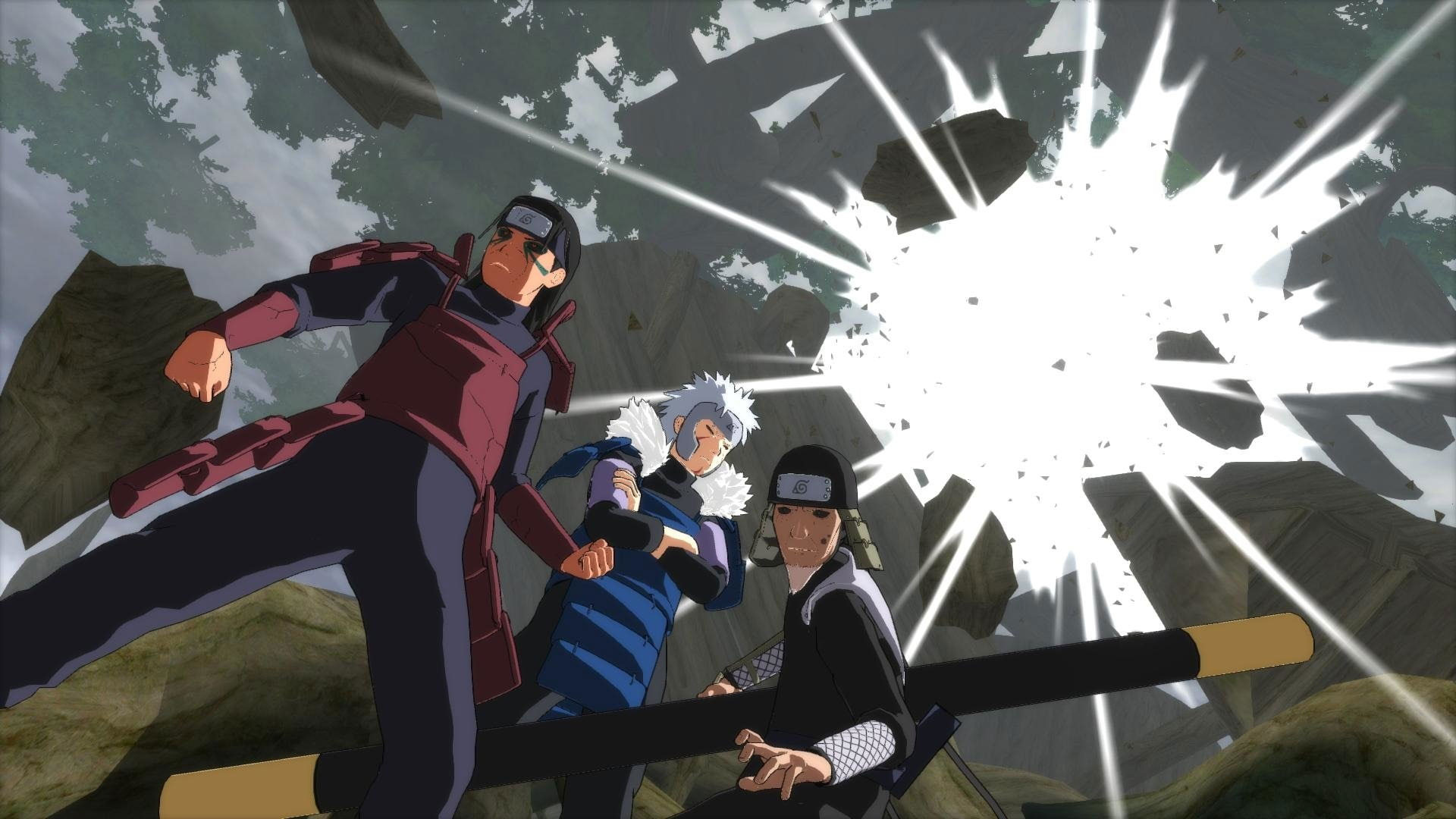 Hashirama Senju, Tobirama Senju, Hiruzen Sarutobi, Adamantine Staff, Full HD Desktop wallpaper