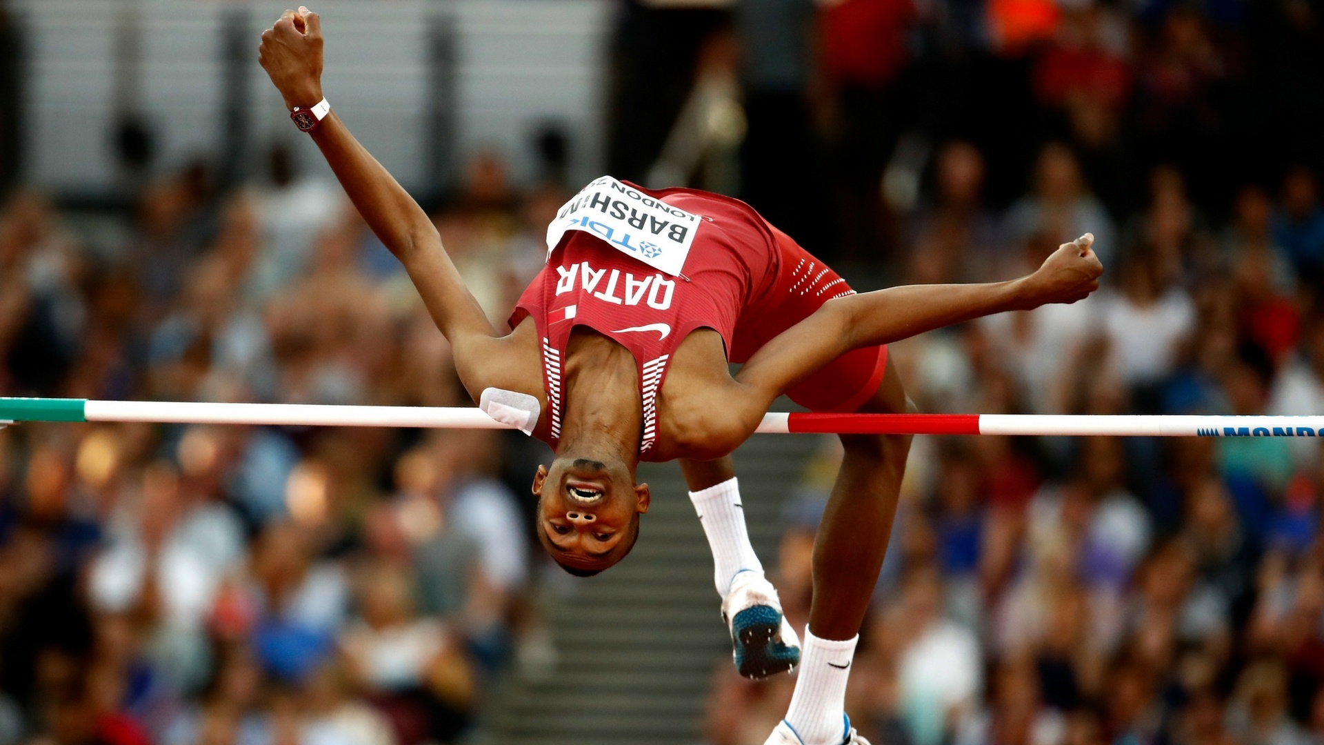 Mutaz Essa Barshim, High jump gold in World Championships 2017, Qatar's triumph, Impressive achievement, 1920x1080 Full HD Desktop