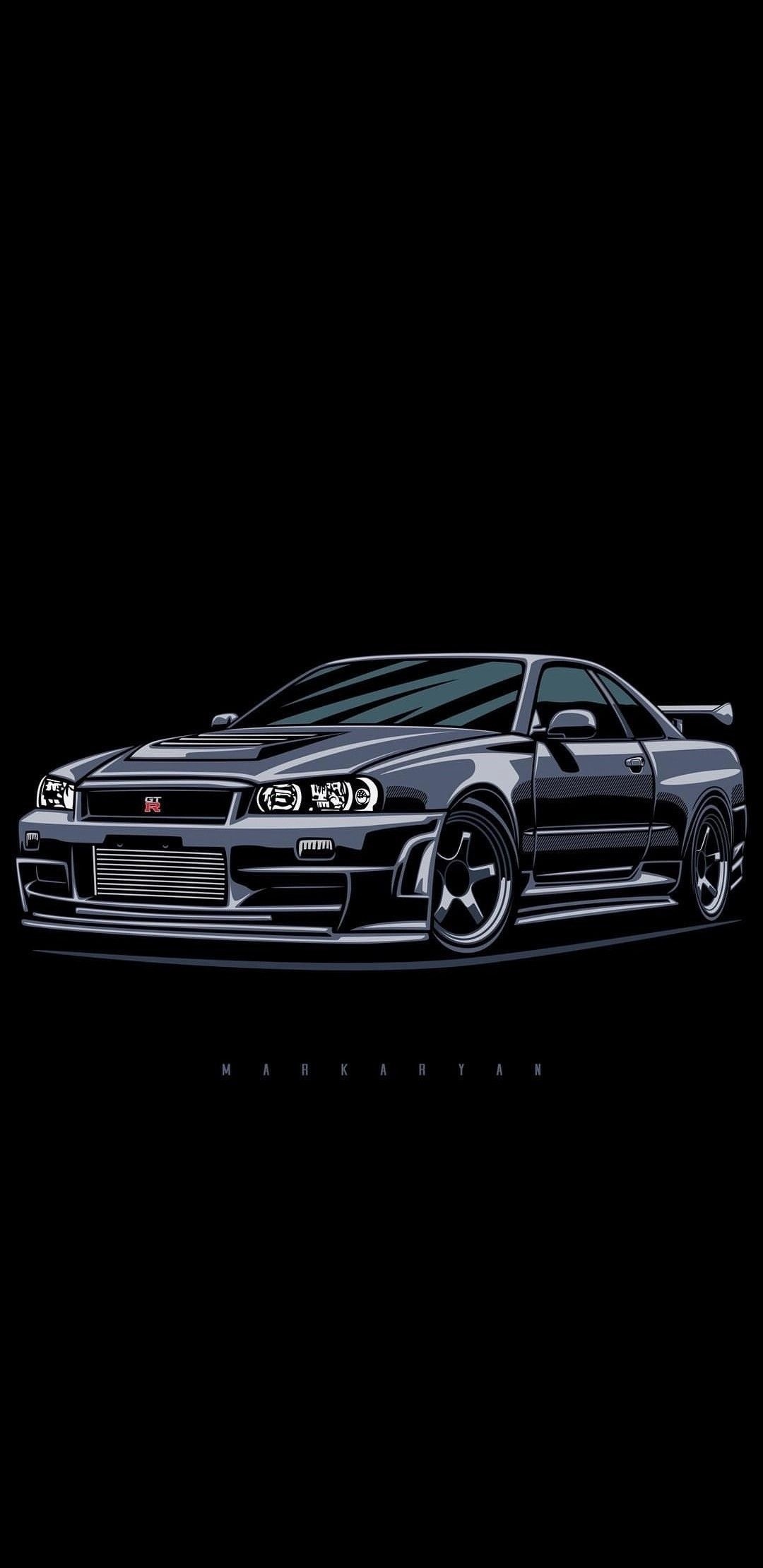 JDM Art, GTR Skyline Wallpaper, 1080x2220 HD Phone