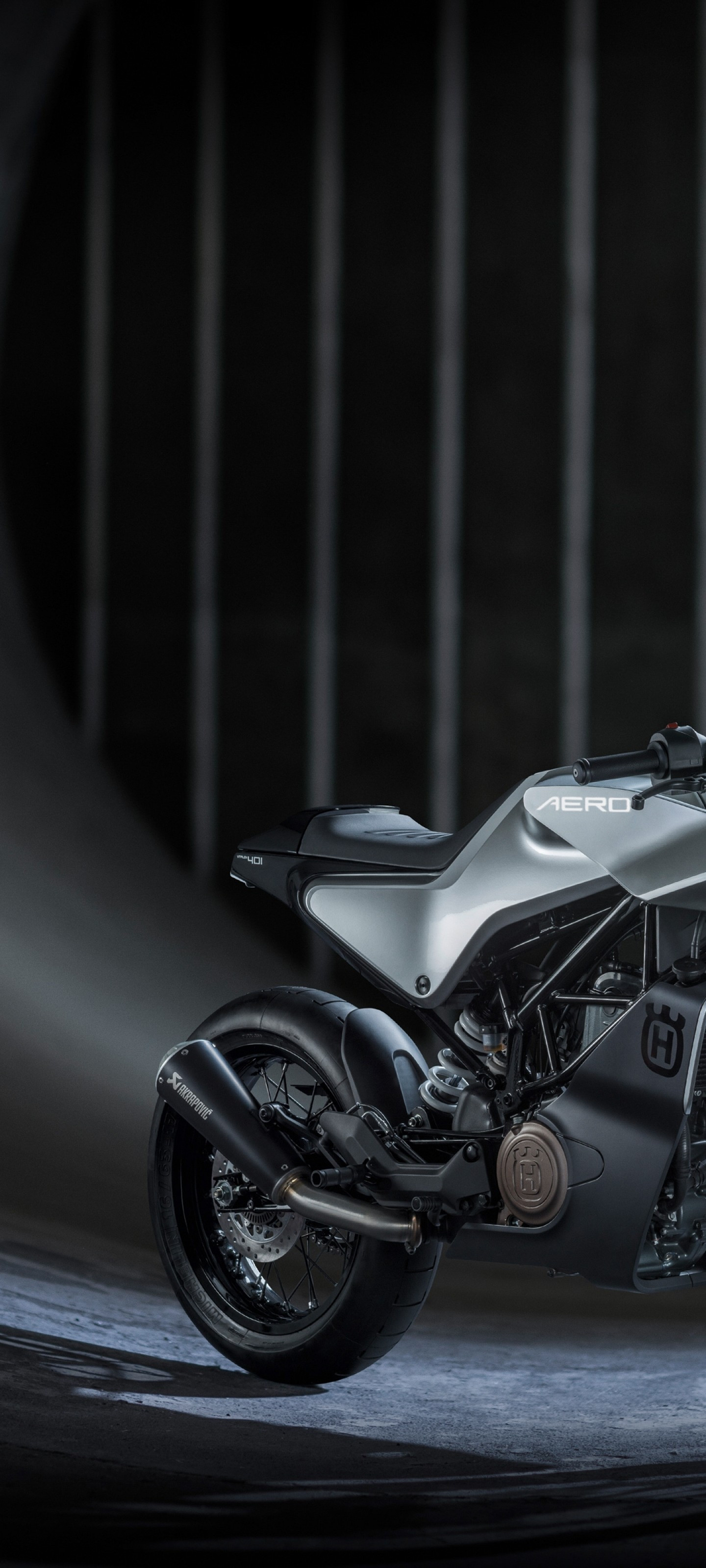 Husqvarna VITPILEN 401, Auto, Aero concept design, Silver motorcycle, 1440x3200 HD Phone
