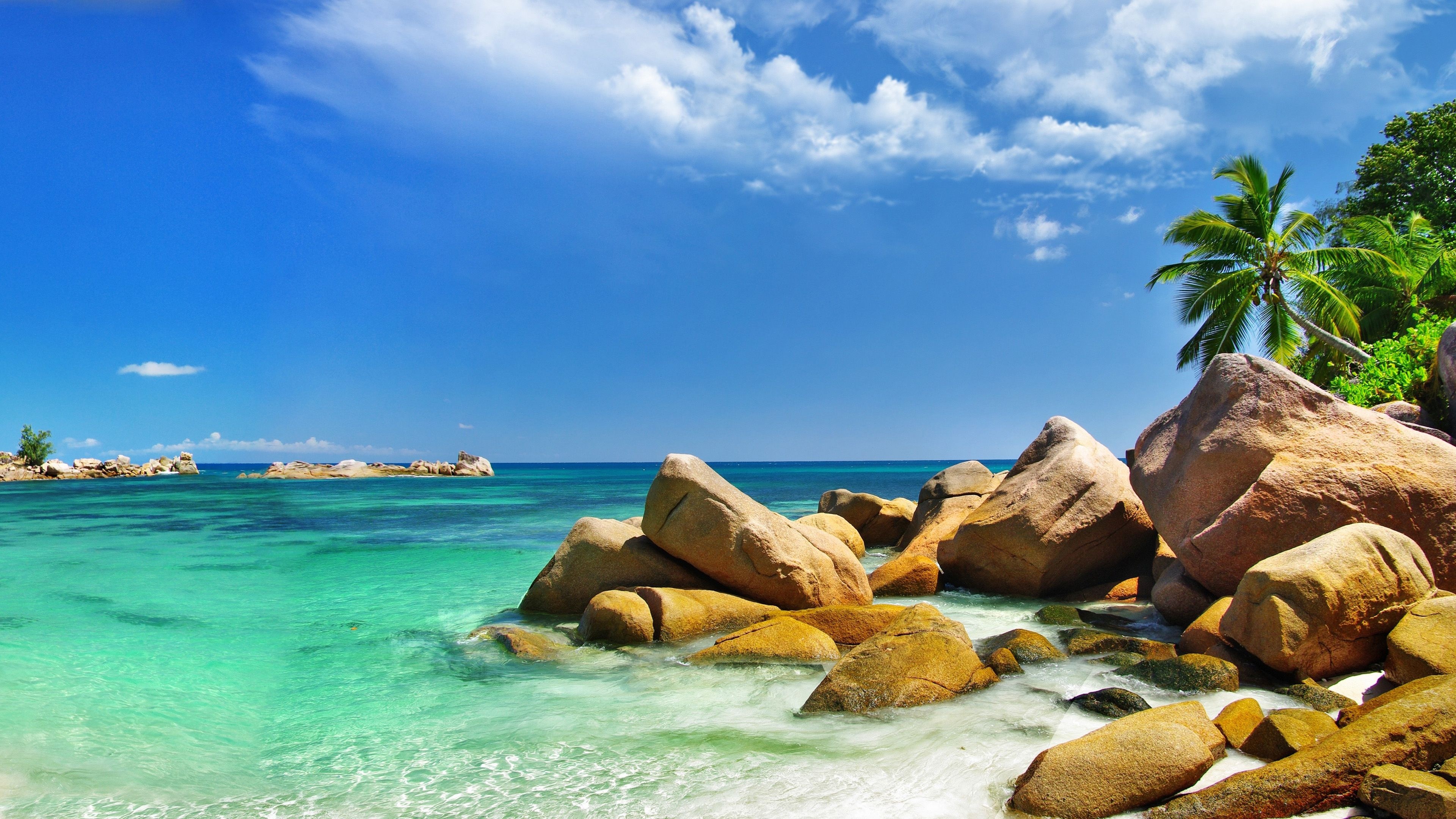 Seychelles, Ocean Landscape Wallpaper, 3840x2160 4K Desktop