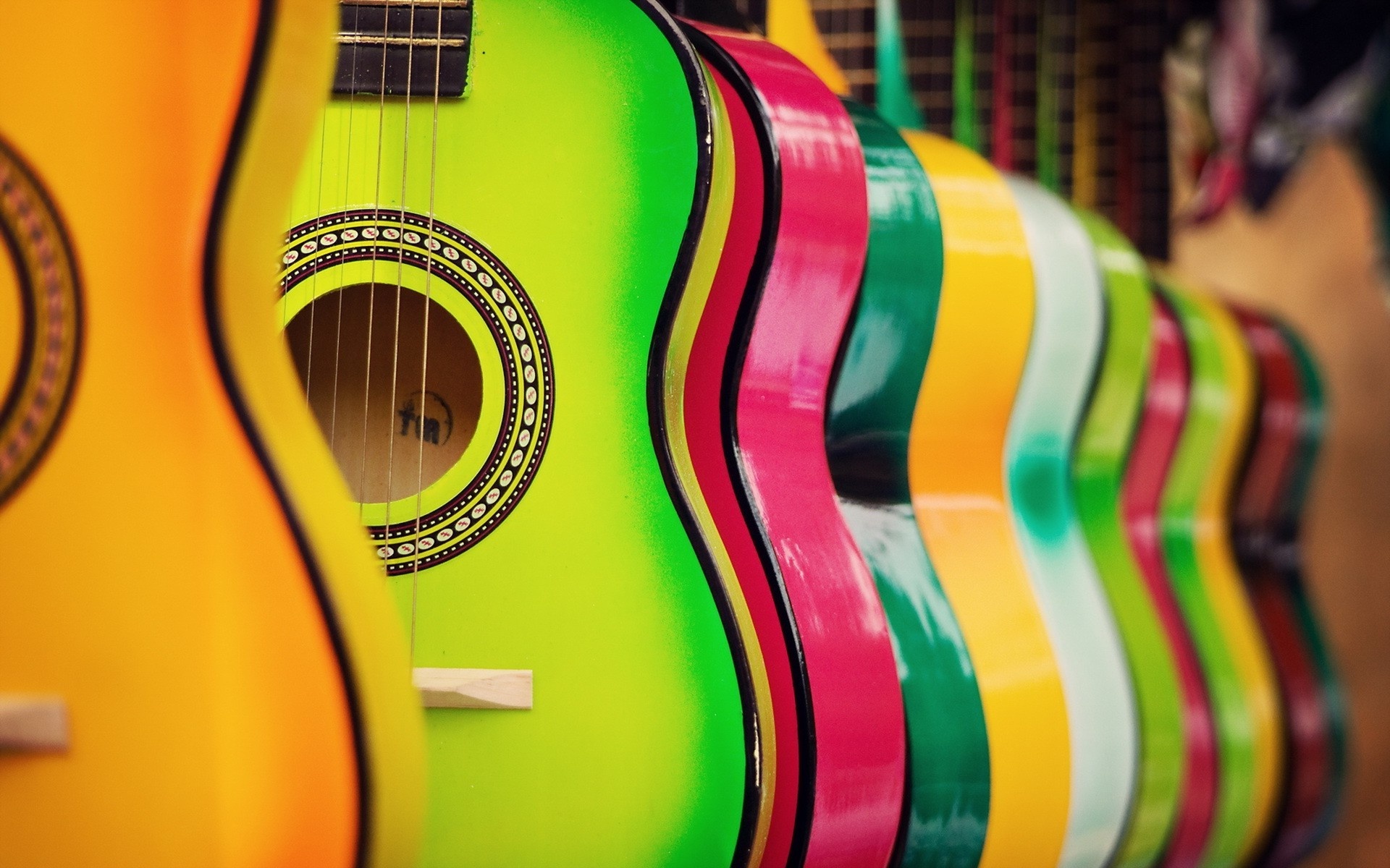 Vibrant colors, Guitar magic, Musical diversity, Captivating tones, 1920x1200 HD Desktop