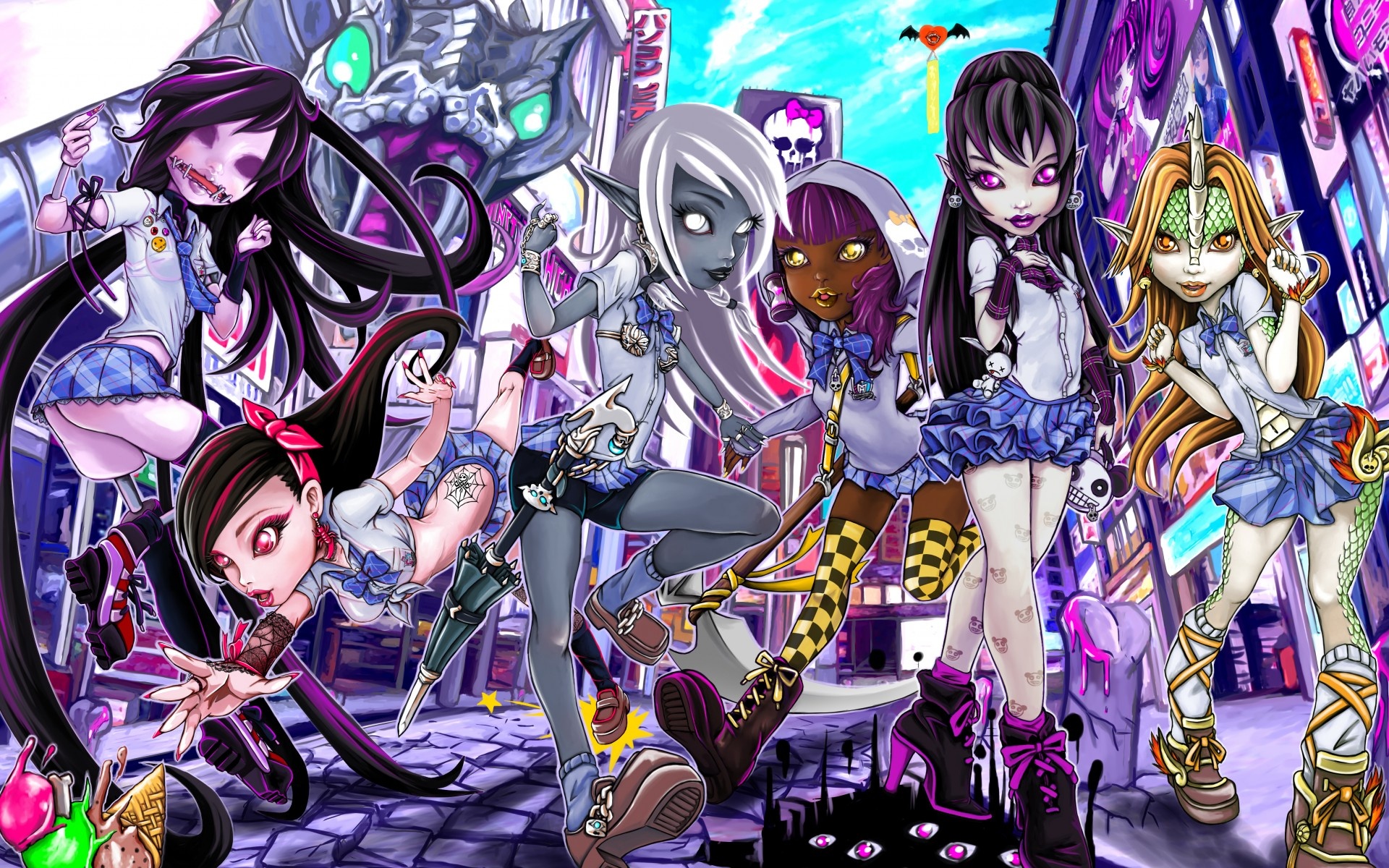 Monster High, Wallpaper by Zoey Mercado, Eye-catching visuals, Mysterious allure, 1920x1200 HD Desktop