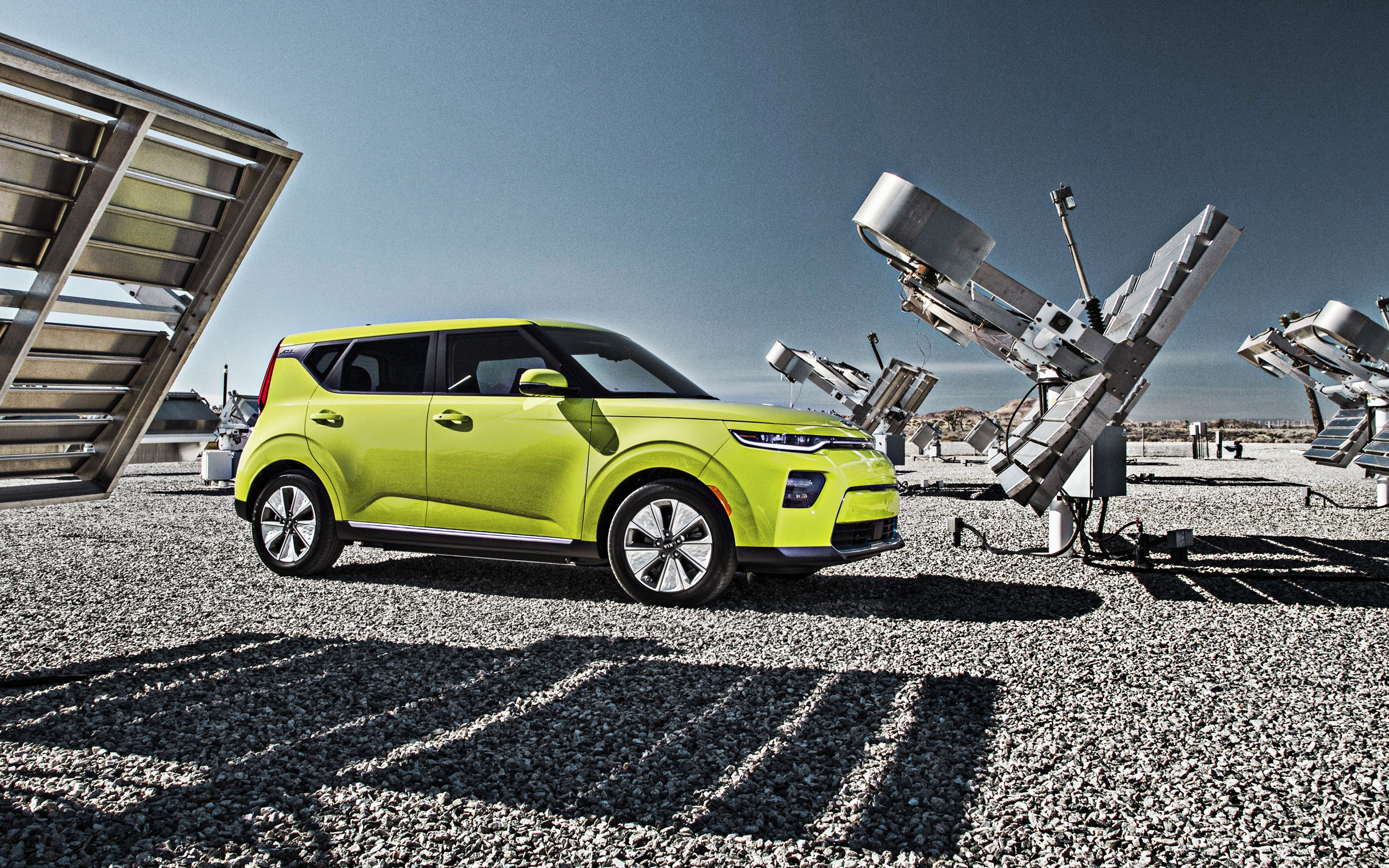 Kia Soul EV, Bright green, Soul electric car, Korean cars, 2880x1800 HD Desktop