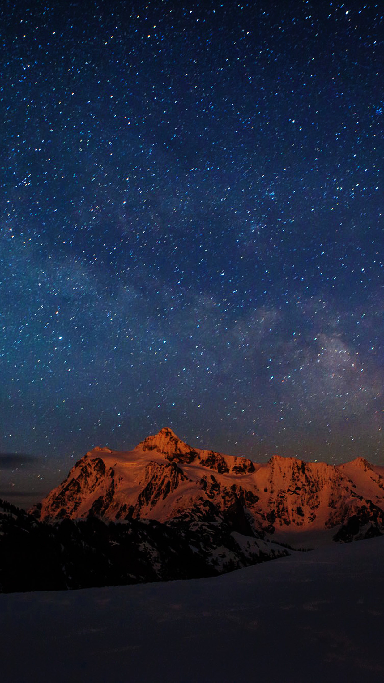 Starry, Night, Sky, Mountain, Nature, 1250x2210 HD Phone