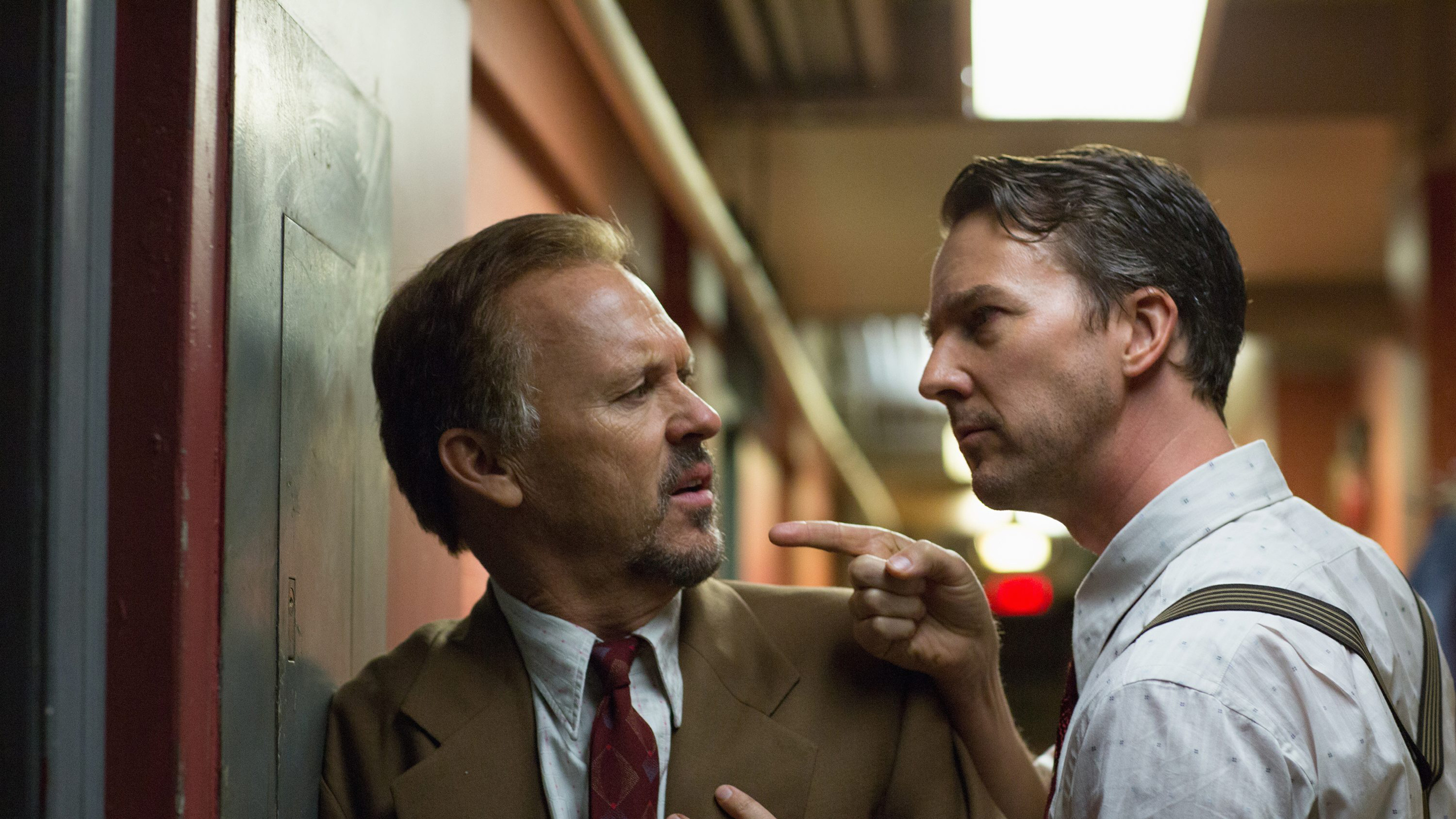 Michael Keaton, Birdman movie, Edward Norton, Mike Riggin, 2880x1620 HD Desktop