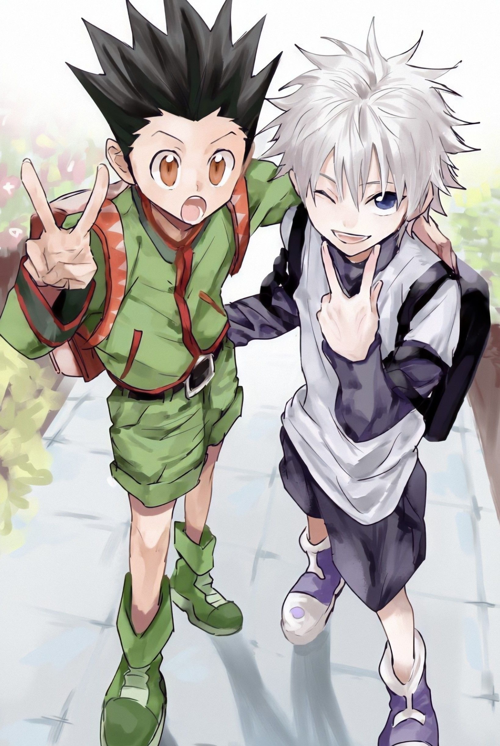 Fanart, Gon x Killua, Hunter x Hunter, 1640x2450 HD Phone