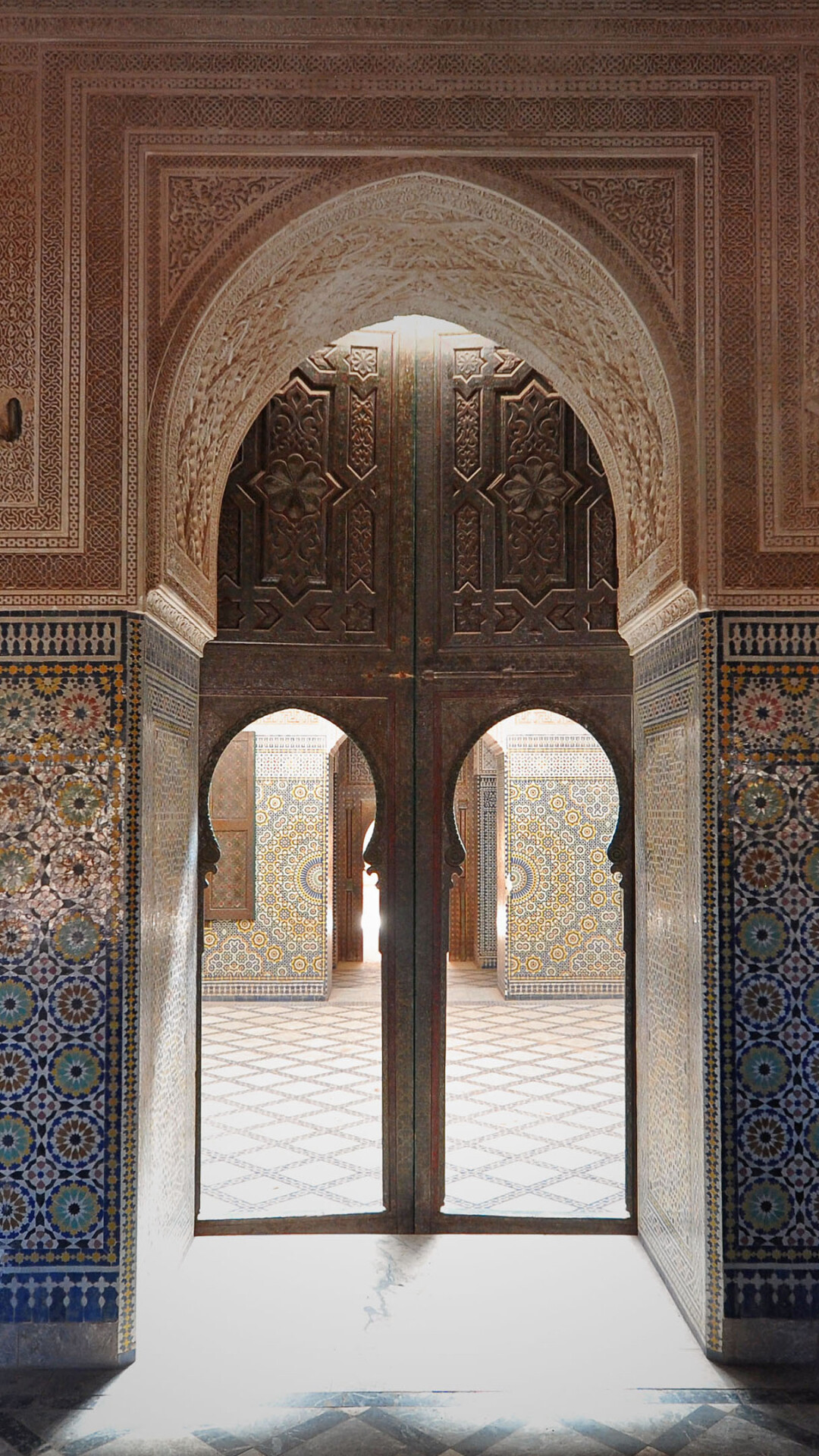 Morocco, Telouet Kasbah doors, Cultural heritage, Visual delight, 1080x1920 Full HD Phone