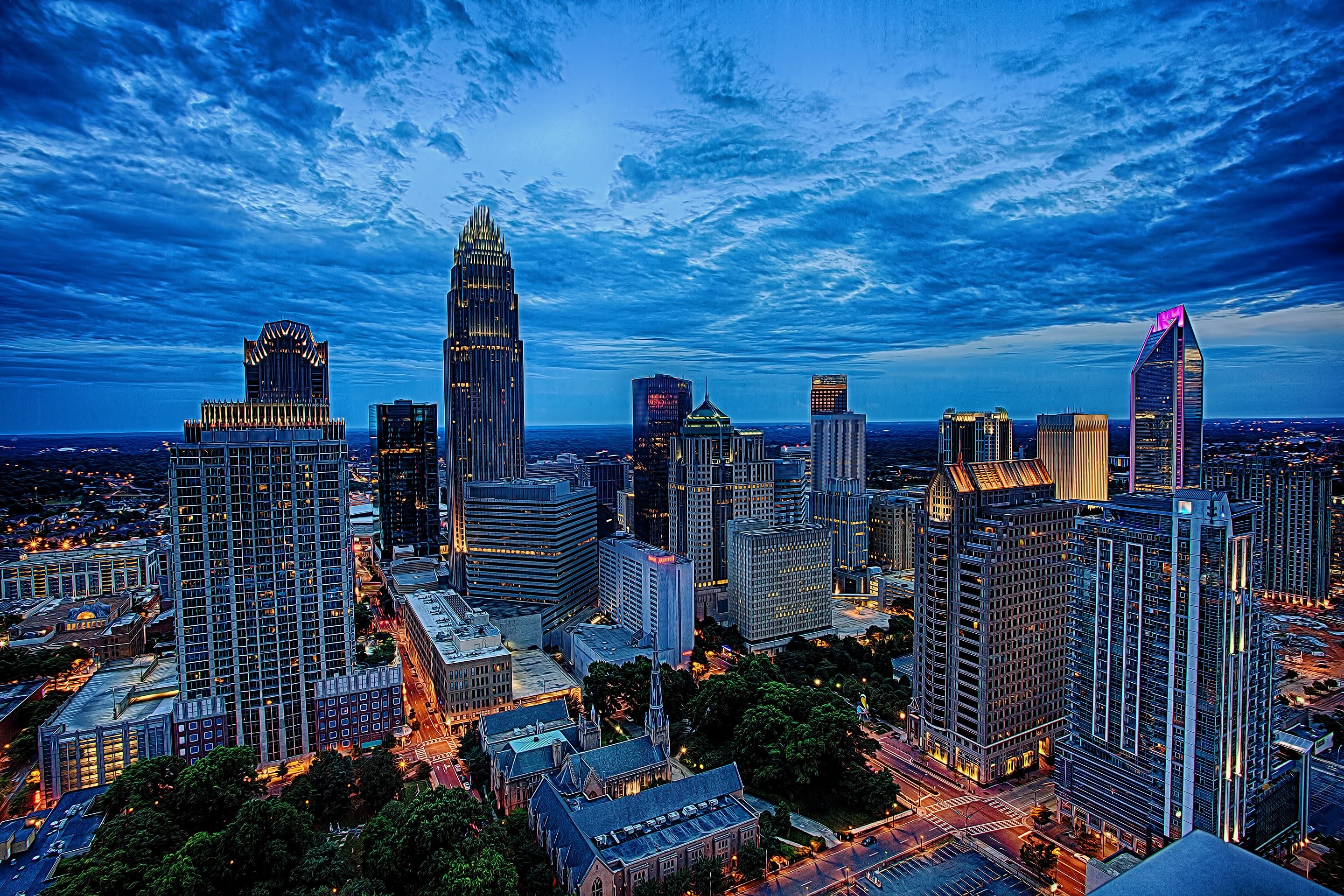 Charlotte NC Skyline, Pin on places, Travel wishlist, Instagram-worthy spots, 2880x1920 HD Desktop