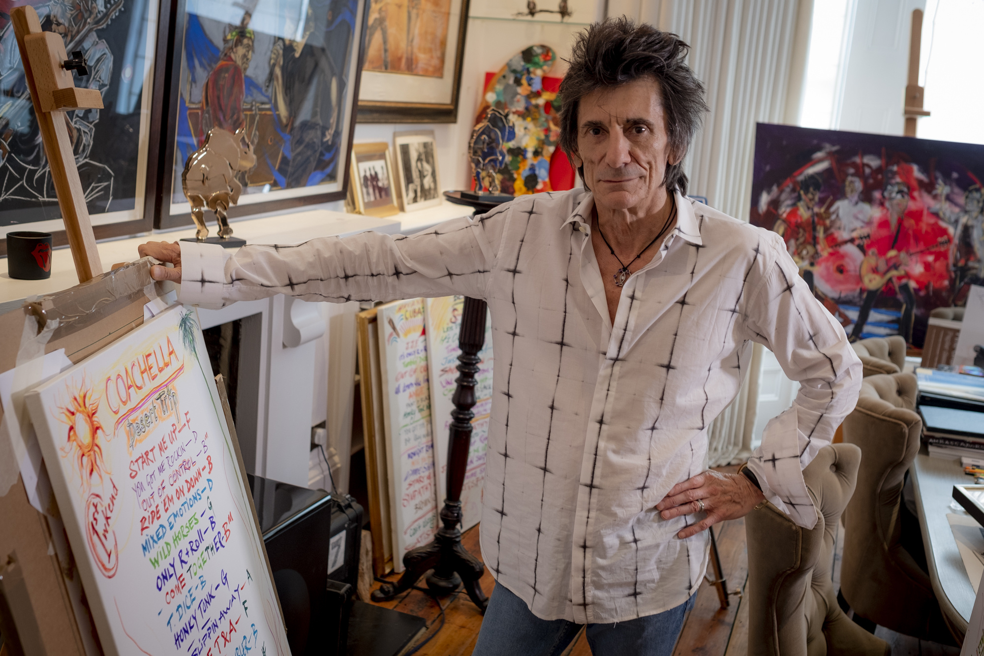 Ronnie Wood, Rolling Stones, Painting talent, CNN, 2000x1340 HD Desktop
