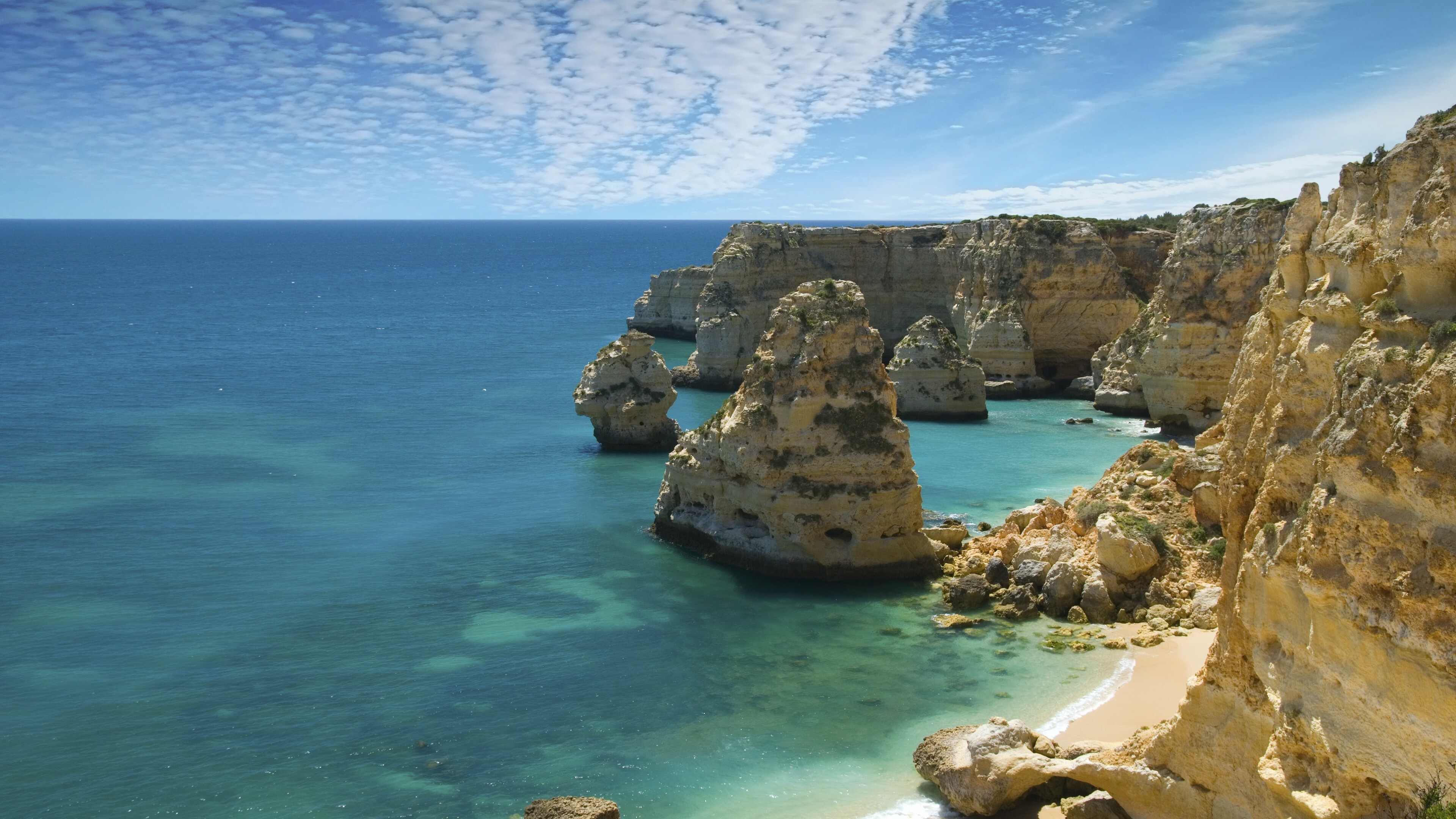 Marinha Beach, Portugal Wallpaper, 3840x2160 4K Desktop