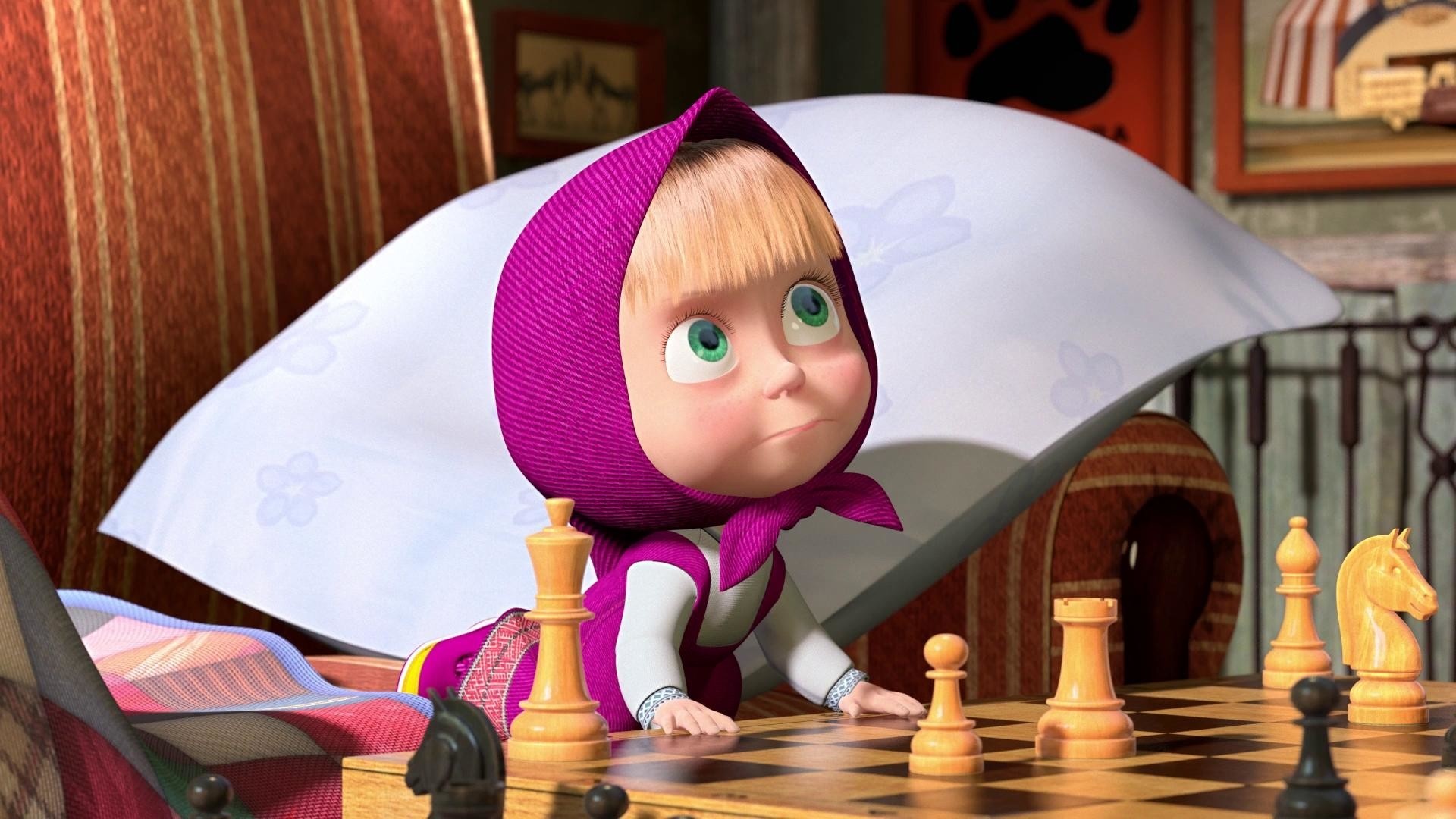 Masha and the Bear, 4K wallpapers, Animation, 1920x1080 Full HD Desktop