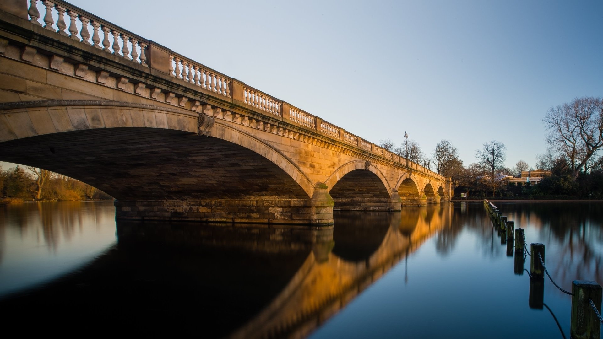 Hyde Park London, Serpentine Bridge, Tranquil views, 1920x1080 Full HD Desktop