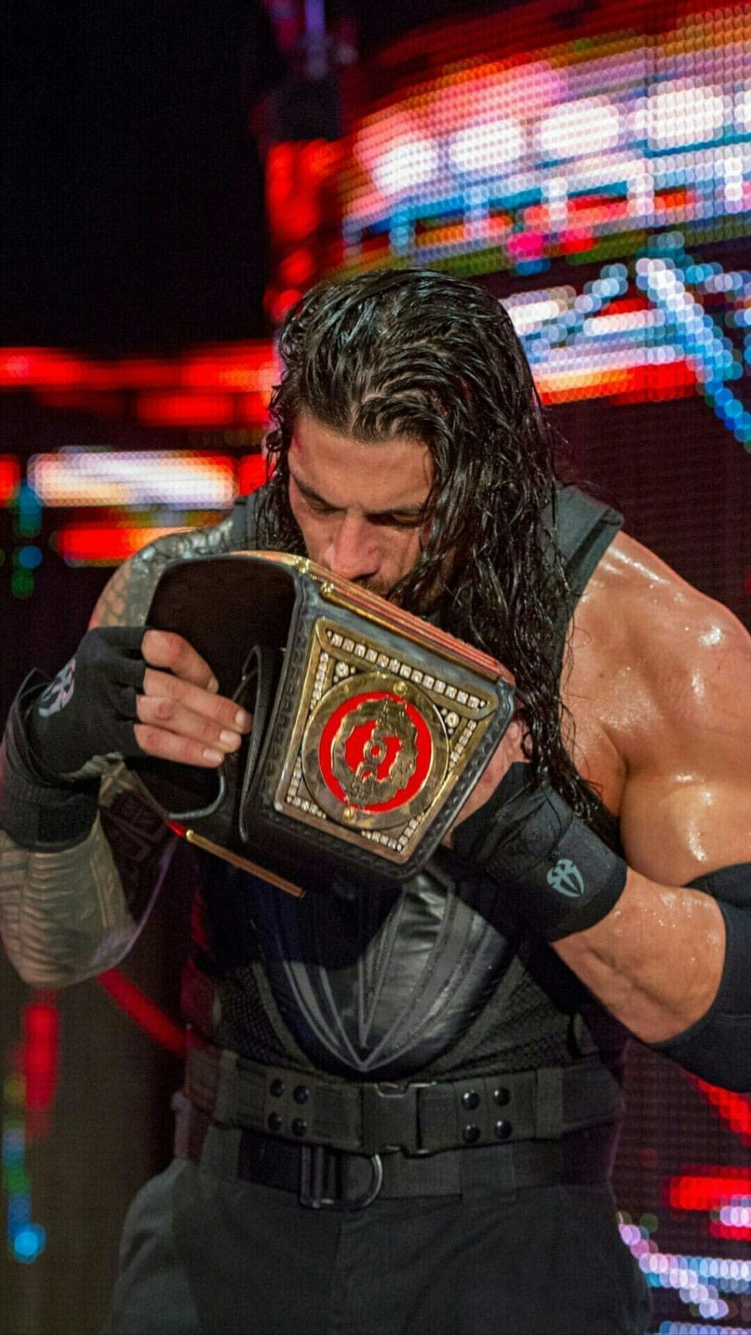 Roman Reigns, WWE Universal Championship, tactical ring vest, Full HD Phone wallpaper