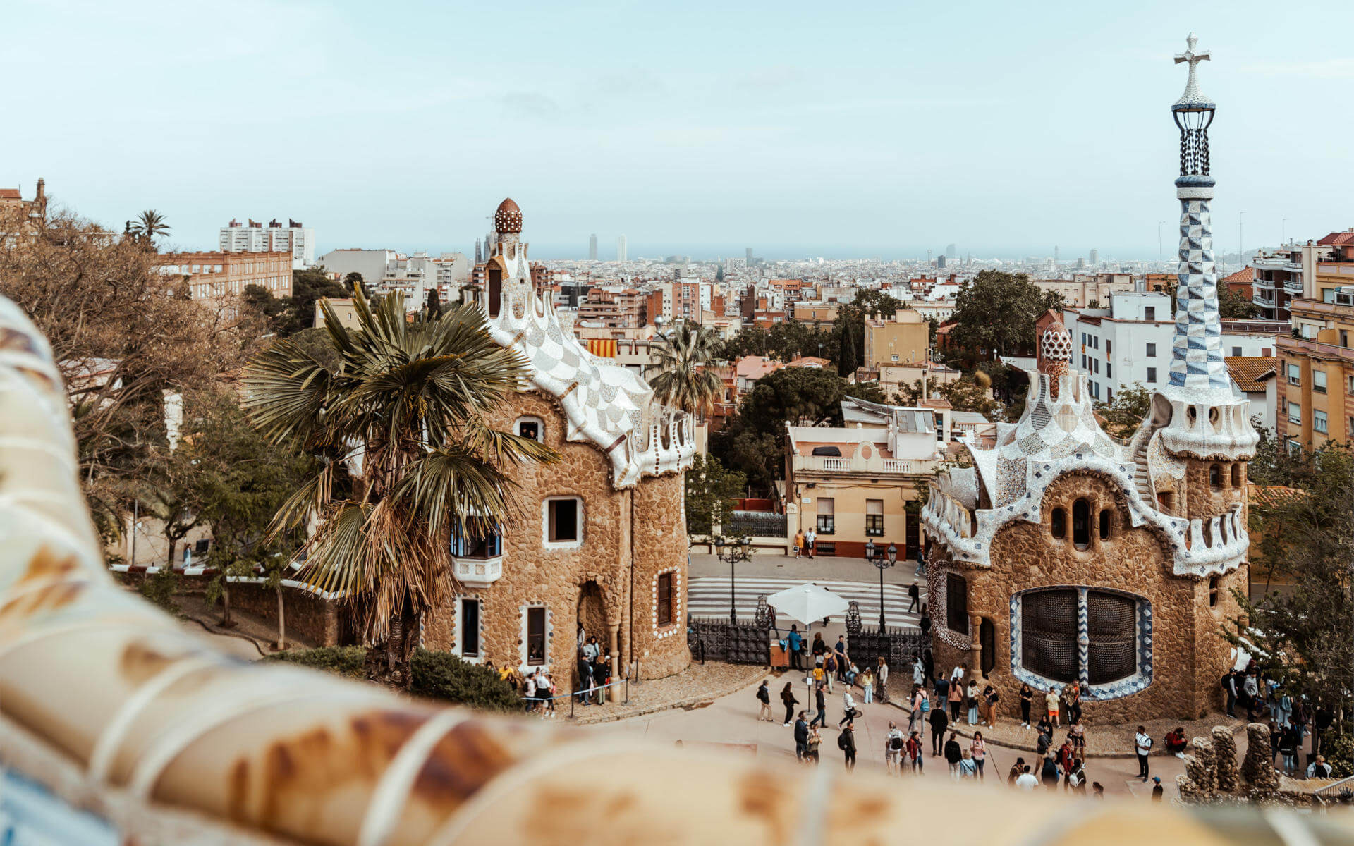 Parc Guell, Barcelona attractions, Hidden gems, Traveler's insight, 1920x1200 HD Desktop