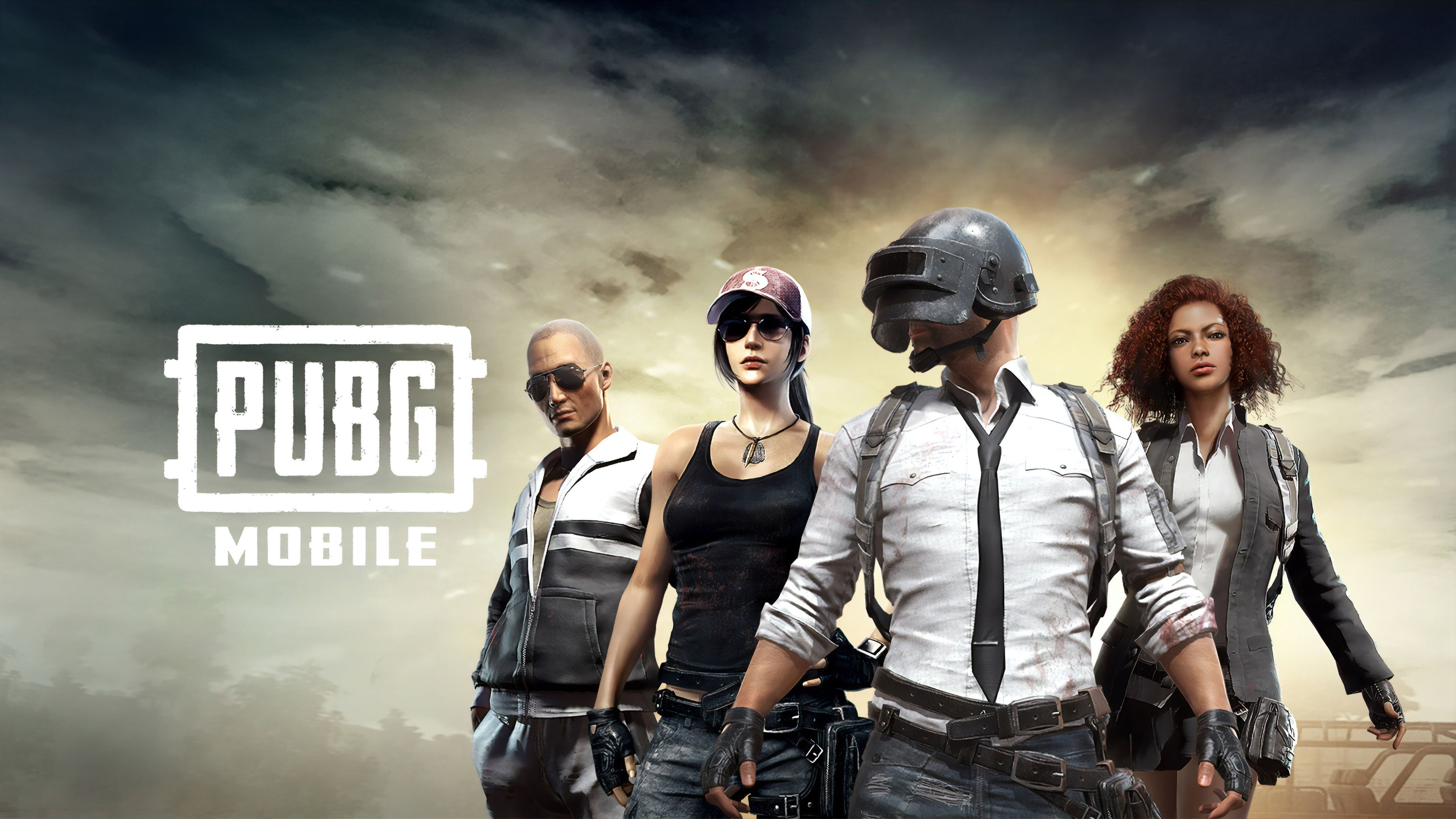 PUBG MOBILE logo, The Lone Survivor, Spetsnaz Level 3 Helmet, battle royale squad, 4K Desktop wallpaper
