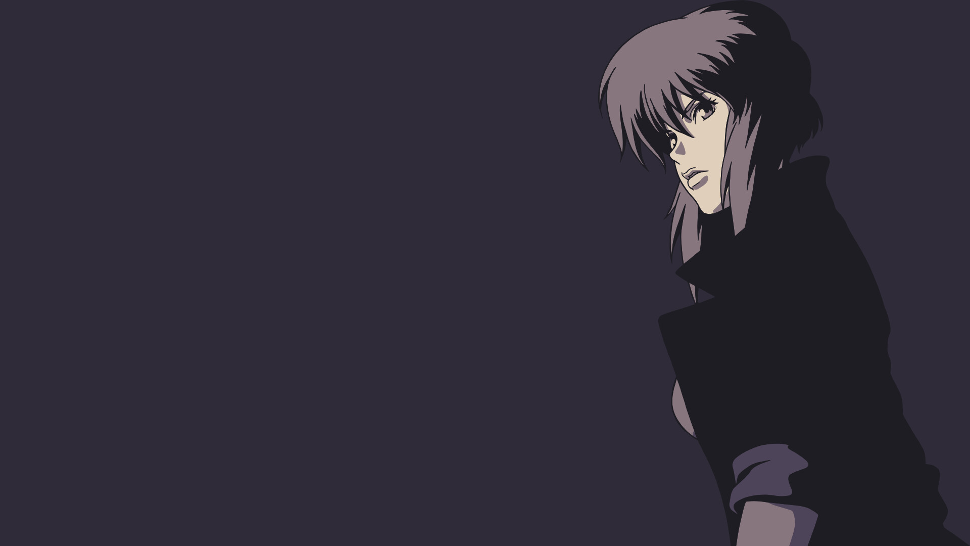 Ghost in the Shell, Motoko Kusanagi, Anime vector art, 1920x1080 Full HD Desktop