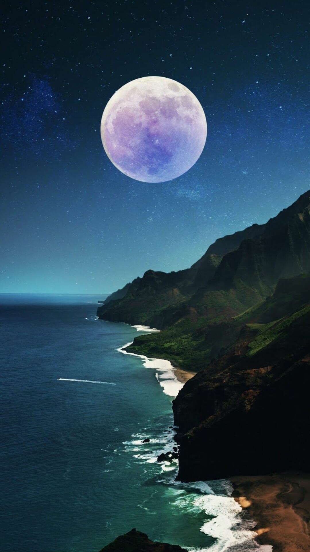 Moonlight, Top quality wallpapers, 4K & HD, Moon's allure, 1080x1920 Full HD Phone