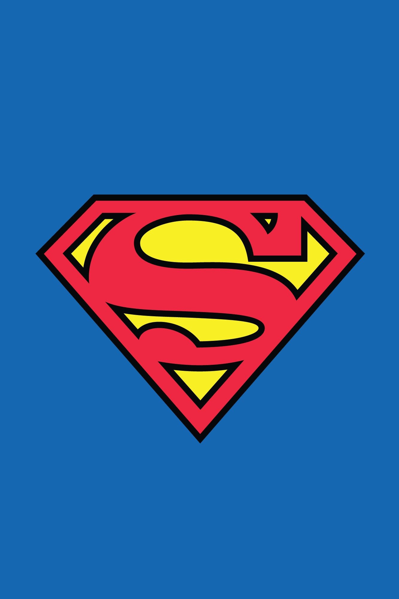 Superman S-shield logo, House of El crest, red yellow blue palette, HD Phone wallpaper