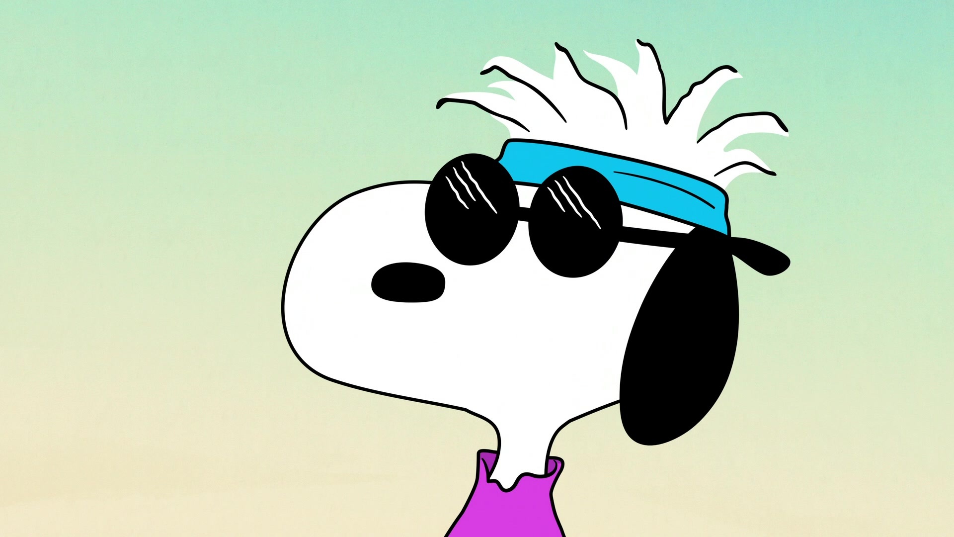 Joe Cool, black sunglasses, blue headband, Full HD Desktop wallpaper