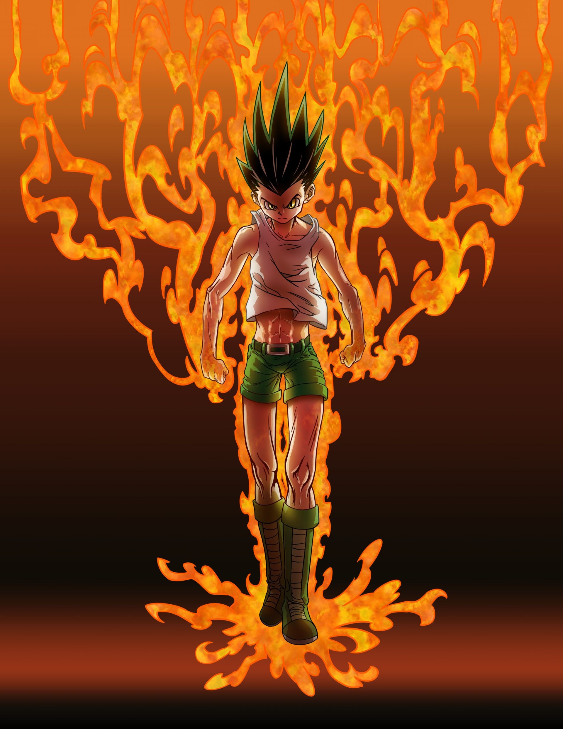 Gon Freecs, Fanart, Hunter anime, Captivating artwork, 1920x2490 HD Phone