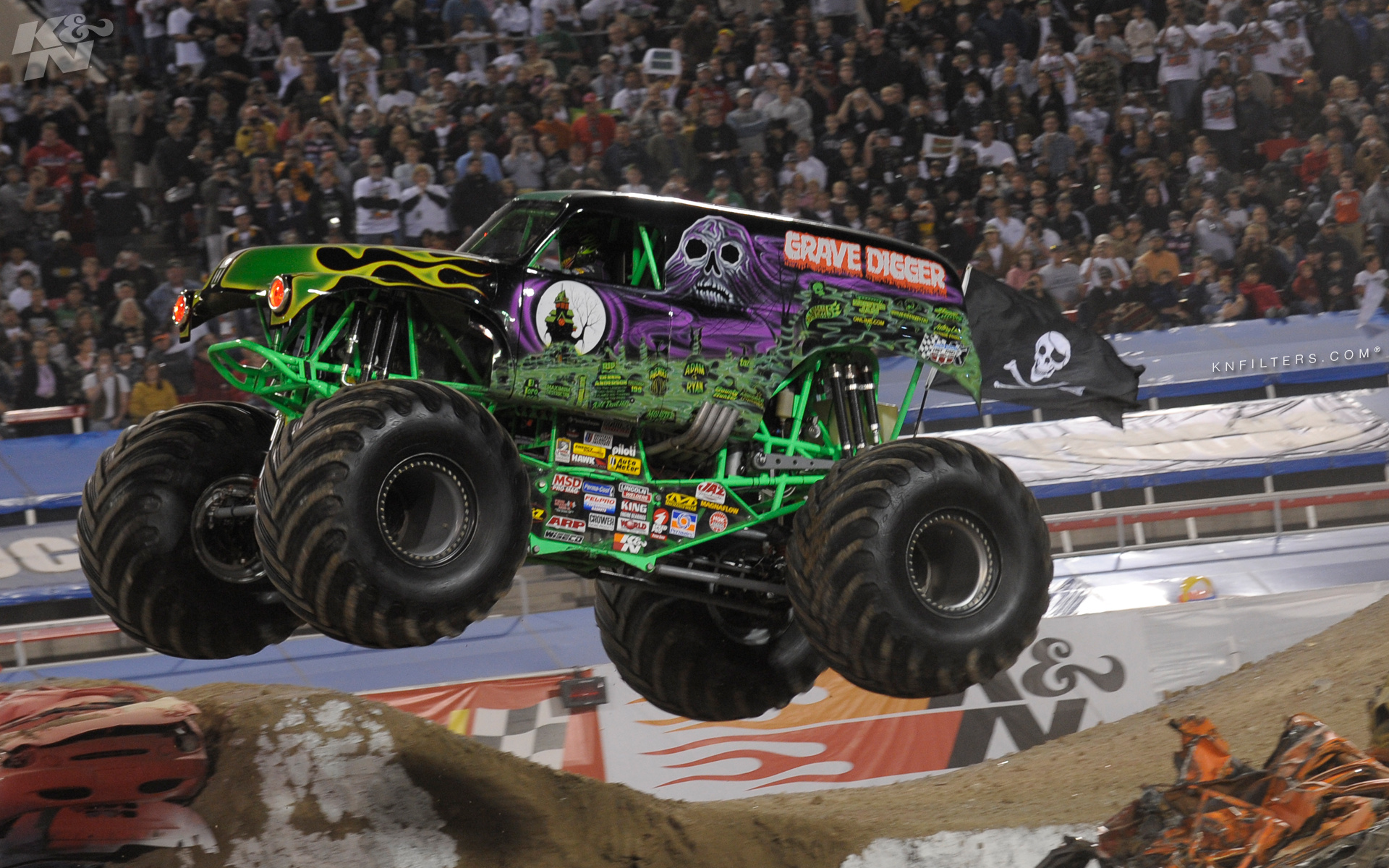Monster Truck, Grave Digger, Racing action, Monstrous power, 1920x1200 HD Desktop